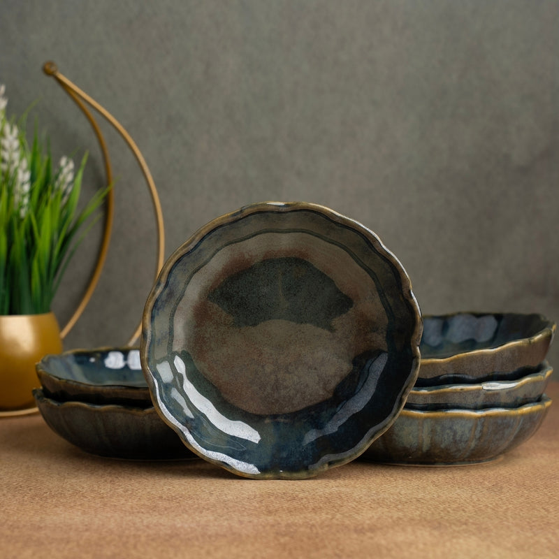 Ocean Crest Snack Plate- set of 6