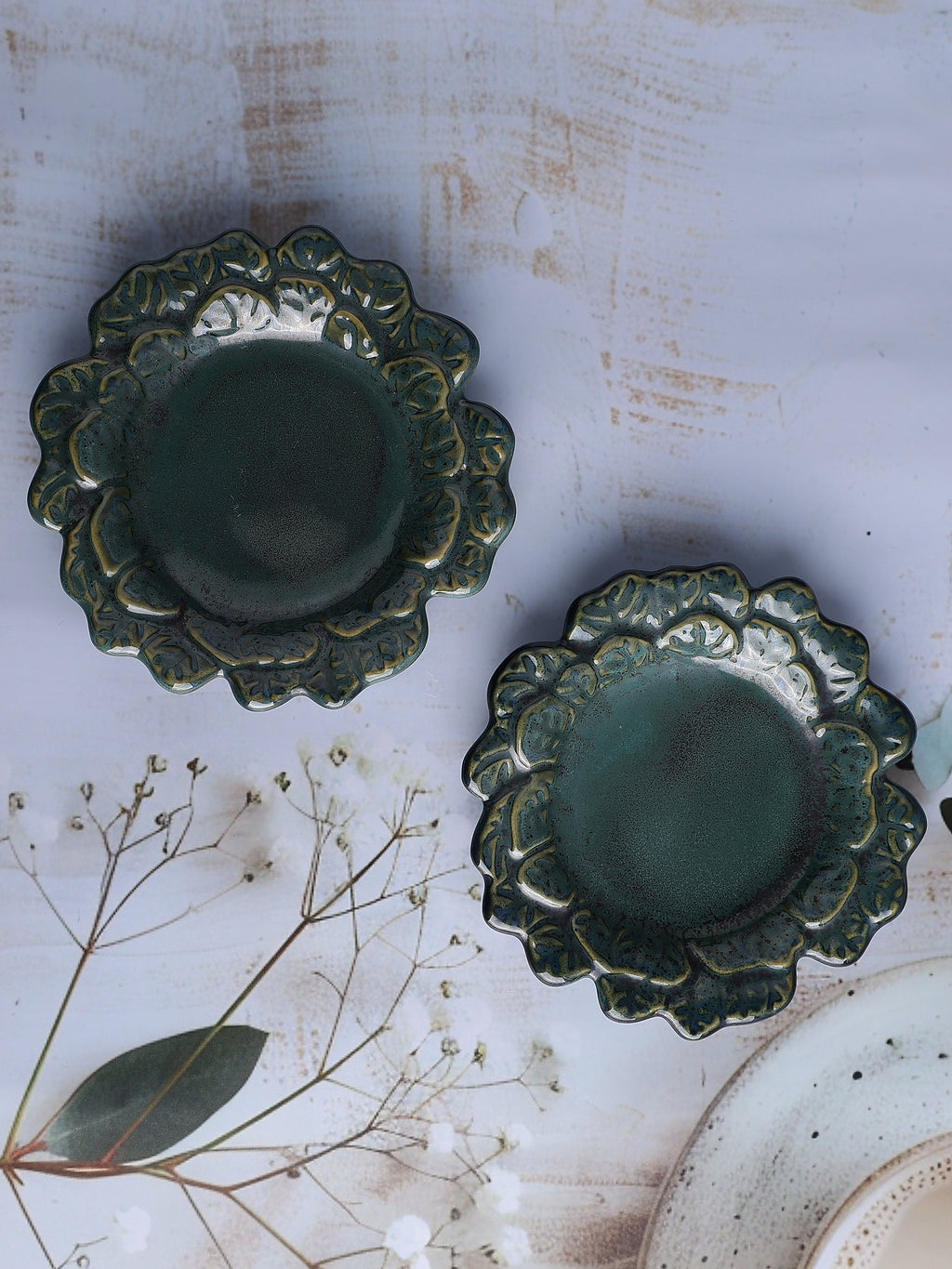 Blue Blossom Snack Plates