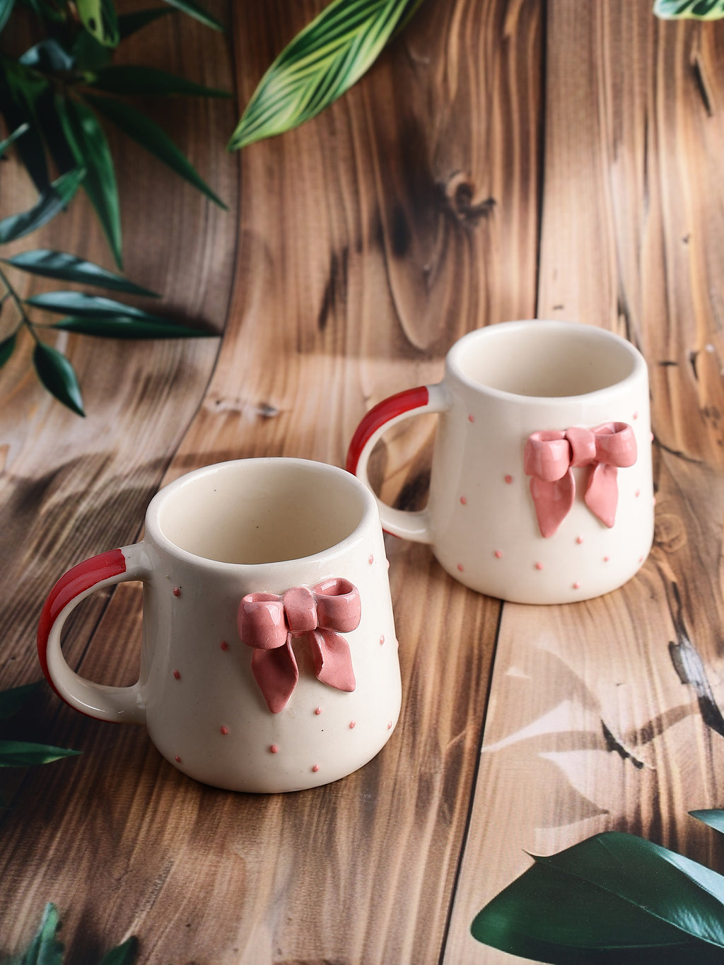 Blush Bow Mugs