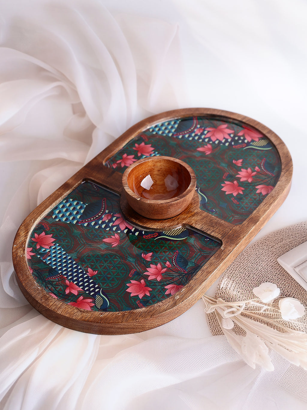 Bloom Bay Wooden Platter