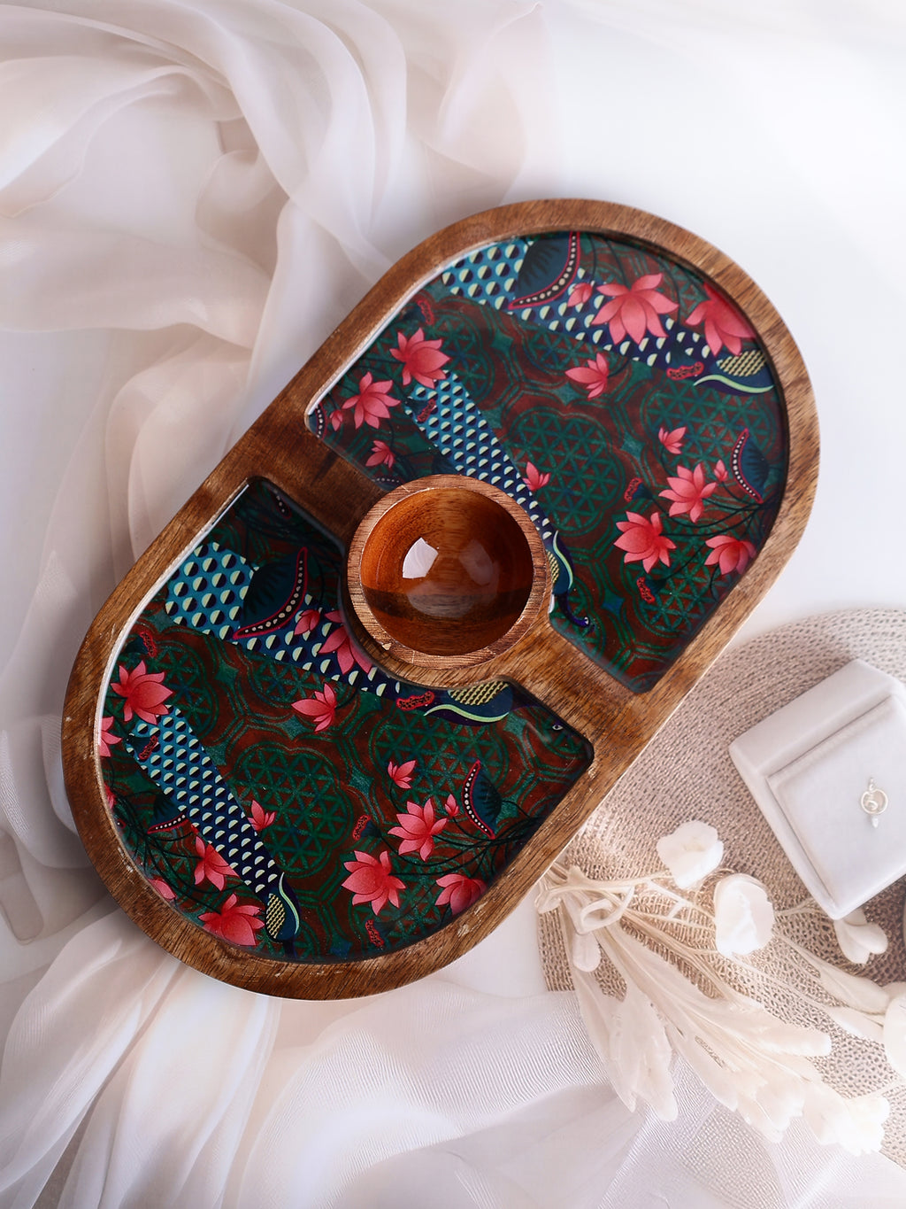 Bloom Bay Wooden Platter