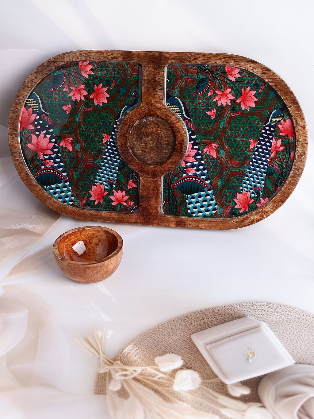 Bloom Bay Wooden Platter