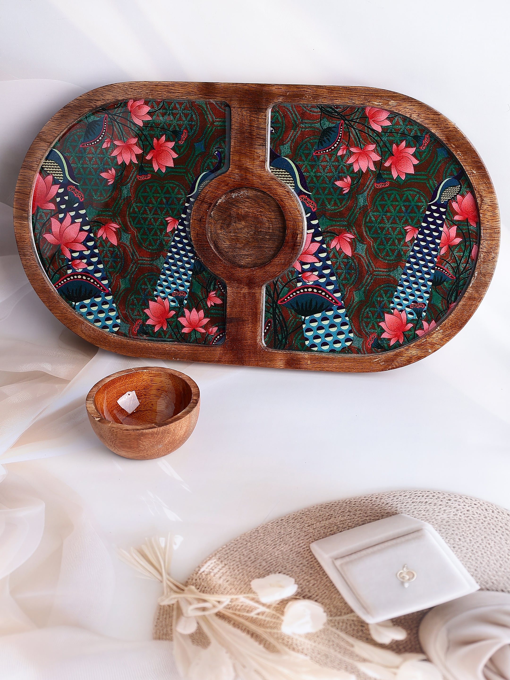 Bloom Bay Wooden Platter