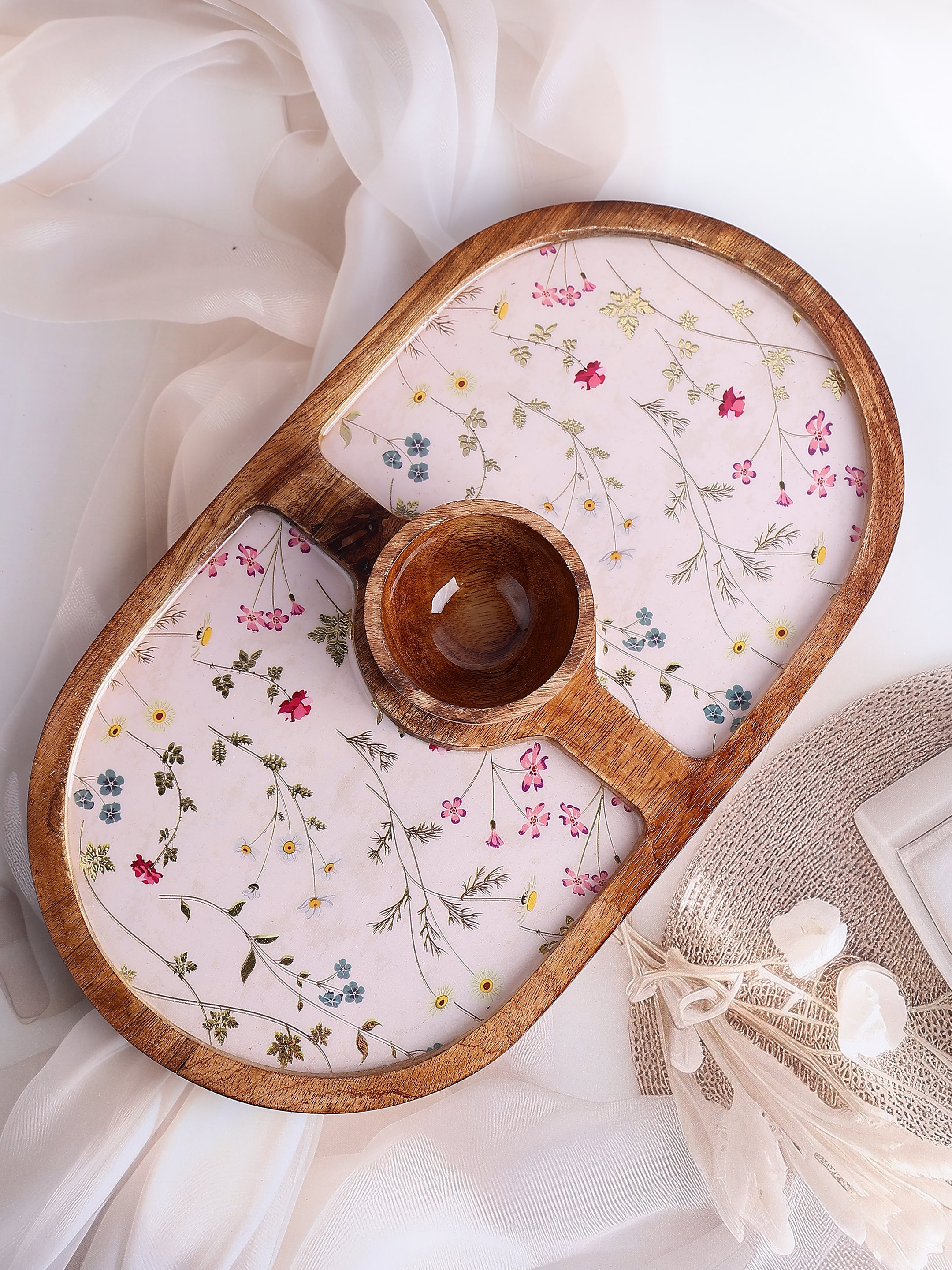 Blossom Breeze Wooden Platter