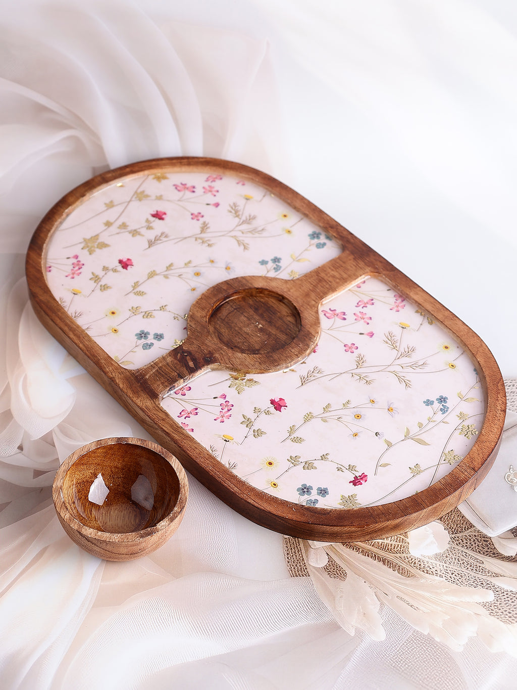 Blossom Breeze Wooden Platter