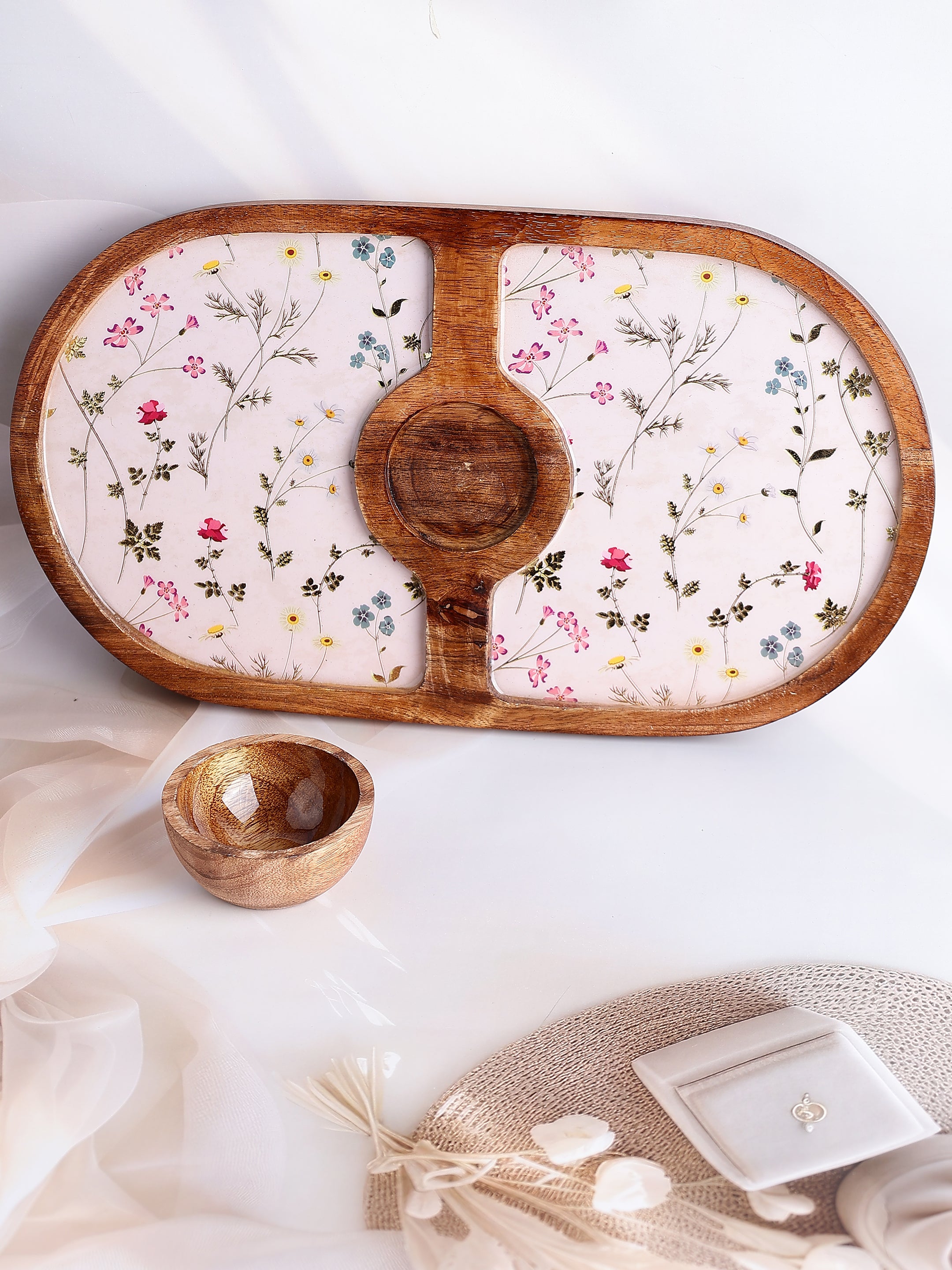Blossom Breeze Wooden Platter