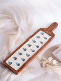 Indigo Bloom Wooden Platter