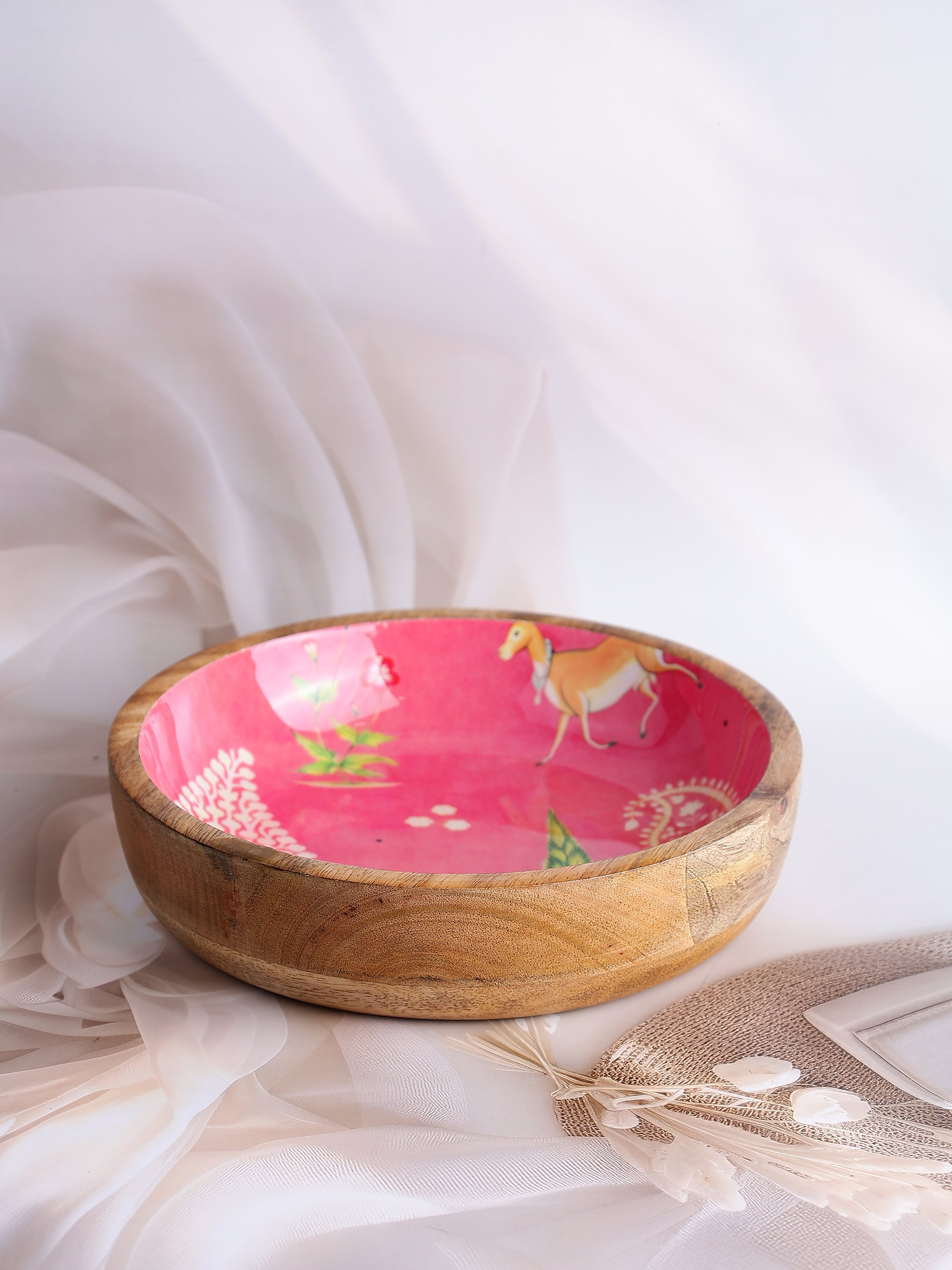 Jaipur Trails Wooden Bowl