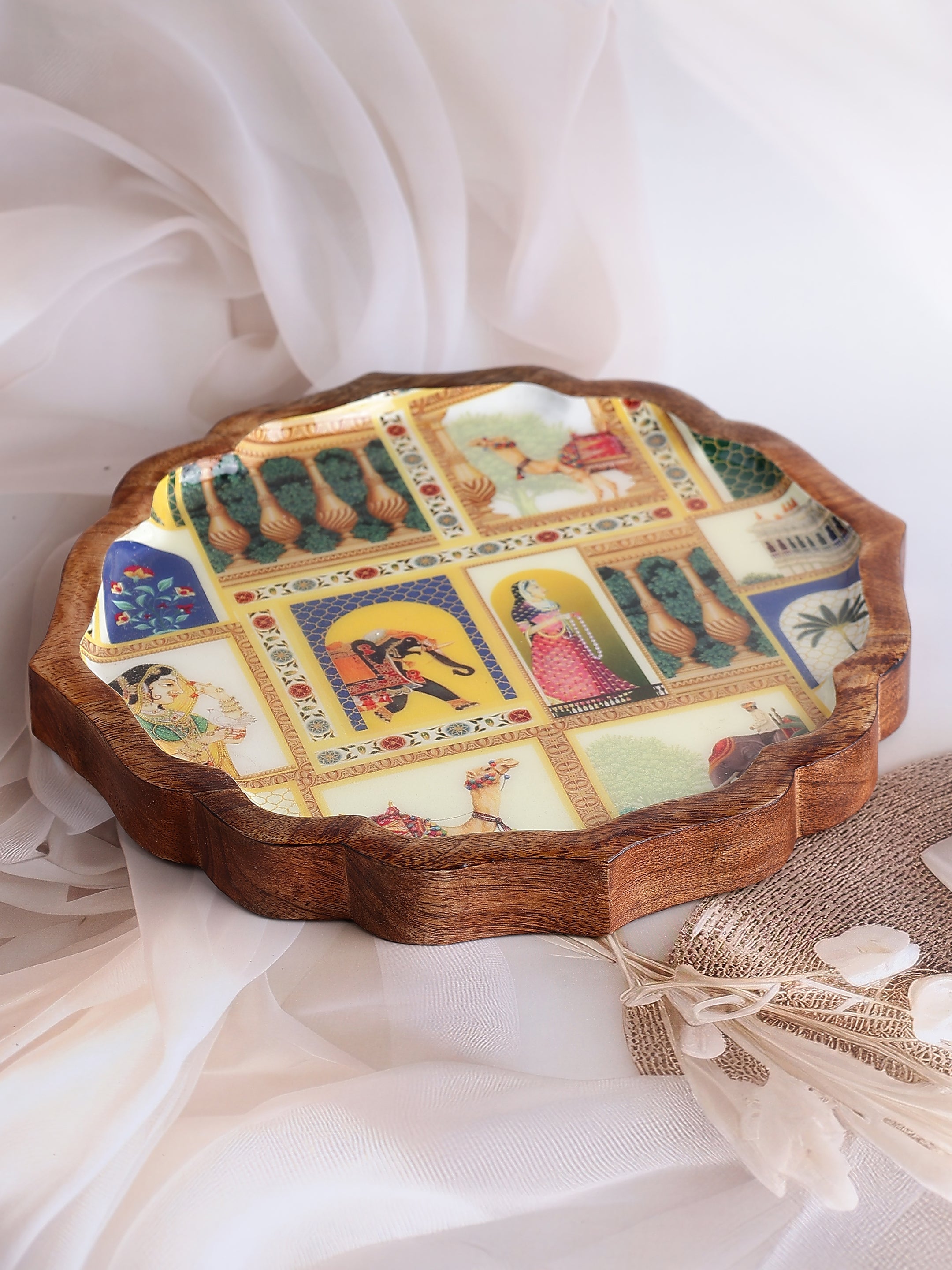 Durbar Dreams Wooden Platter