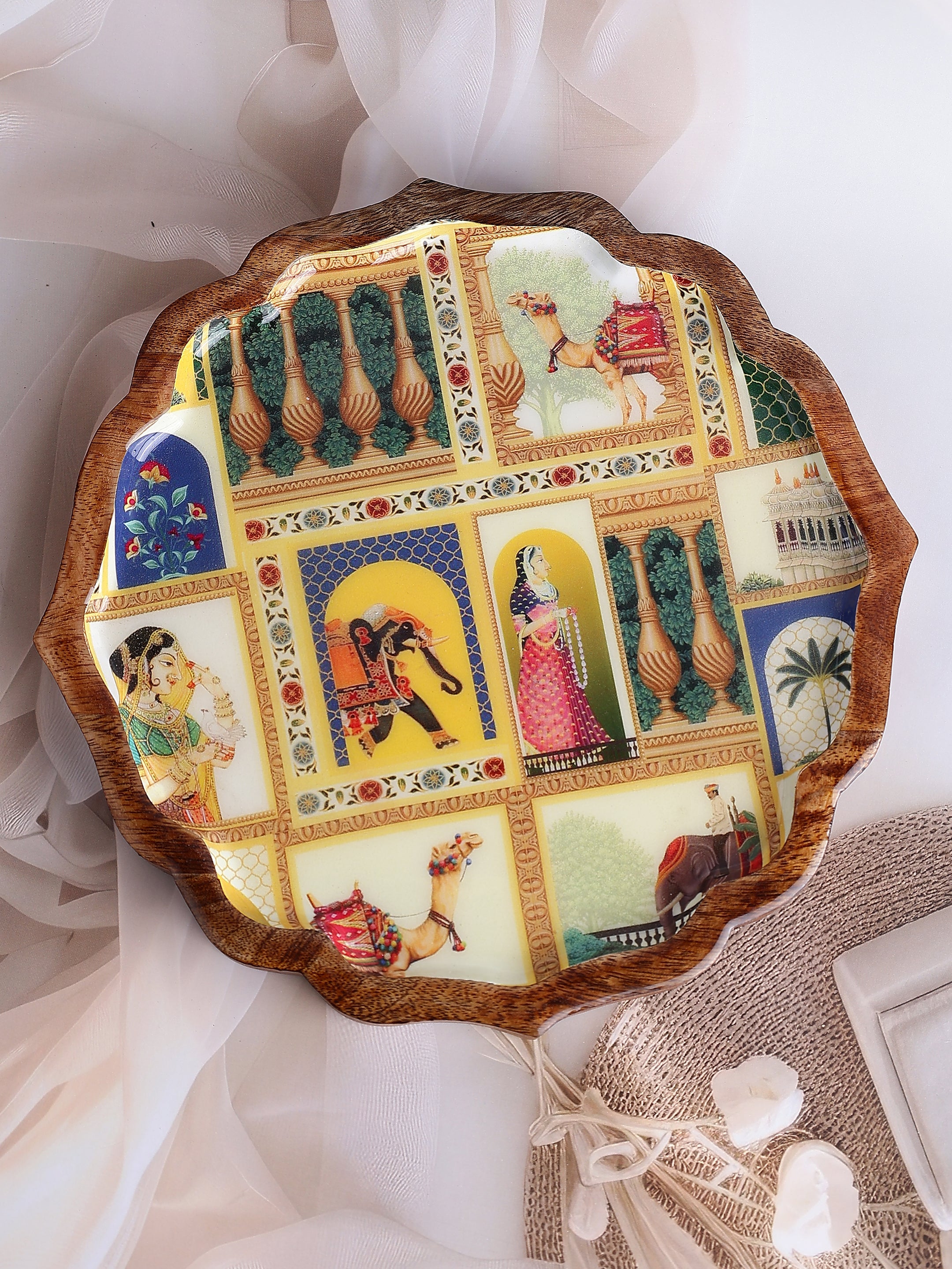 Durbar Dreams Wooden Platter