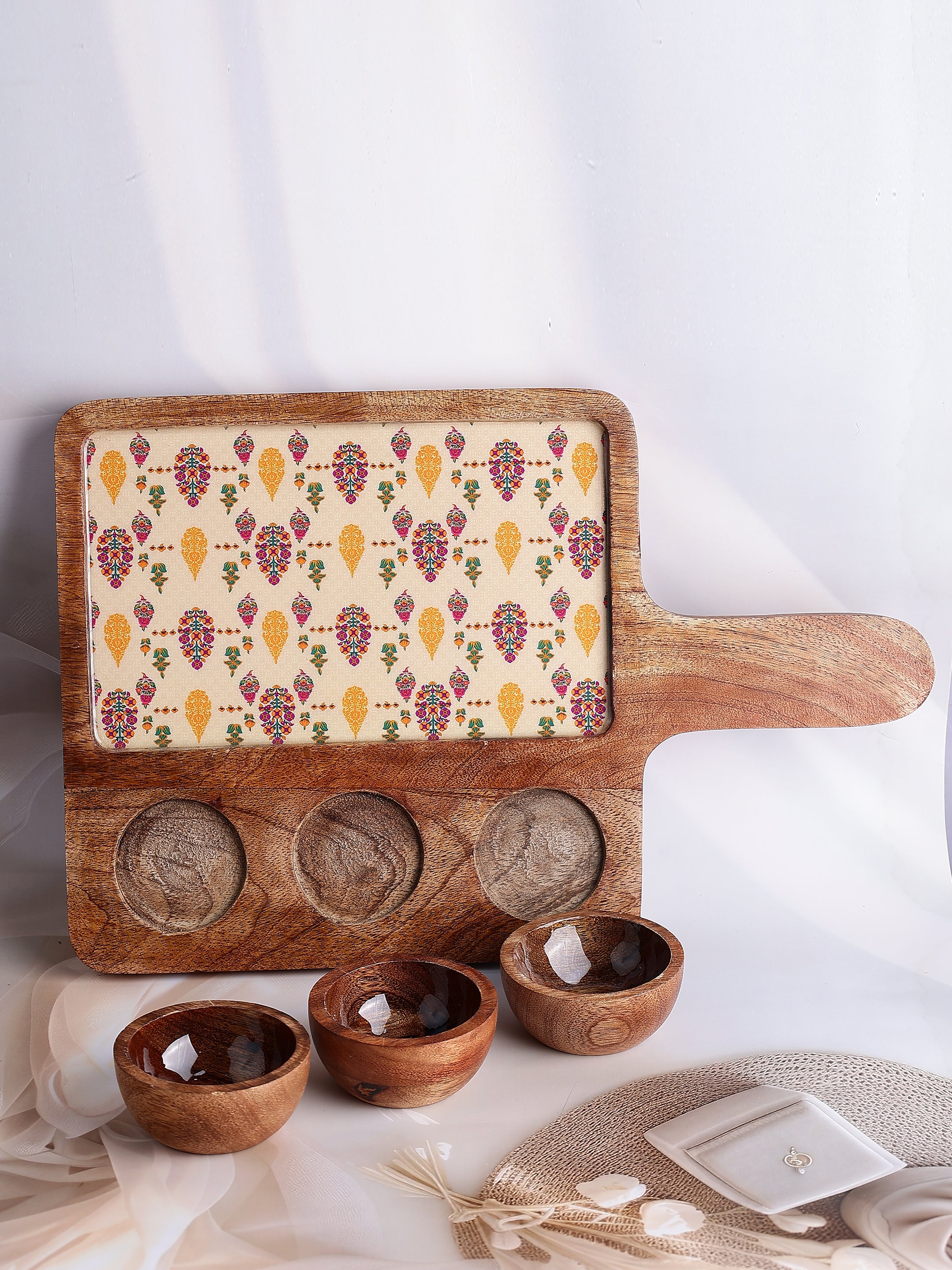 Paisley Picnic Wooden Platter