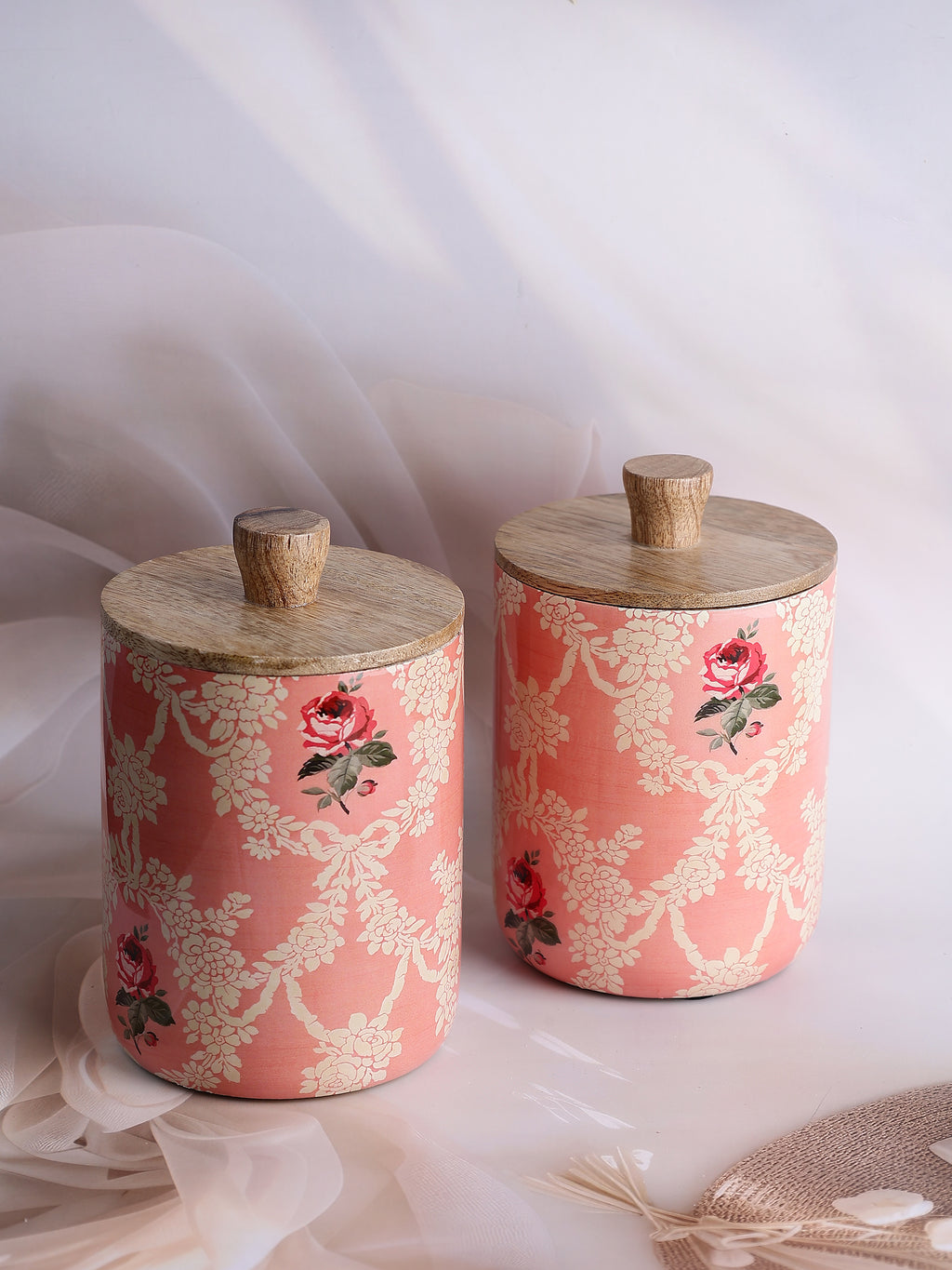 French Garden Wooden Jars