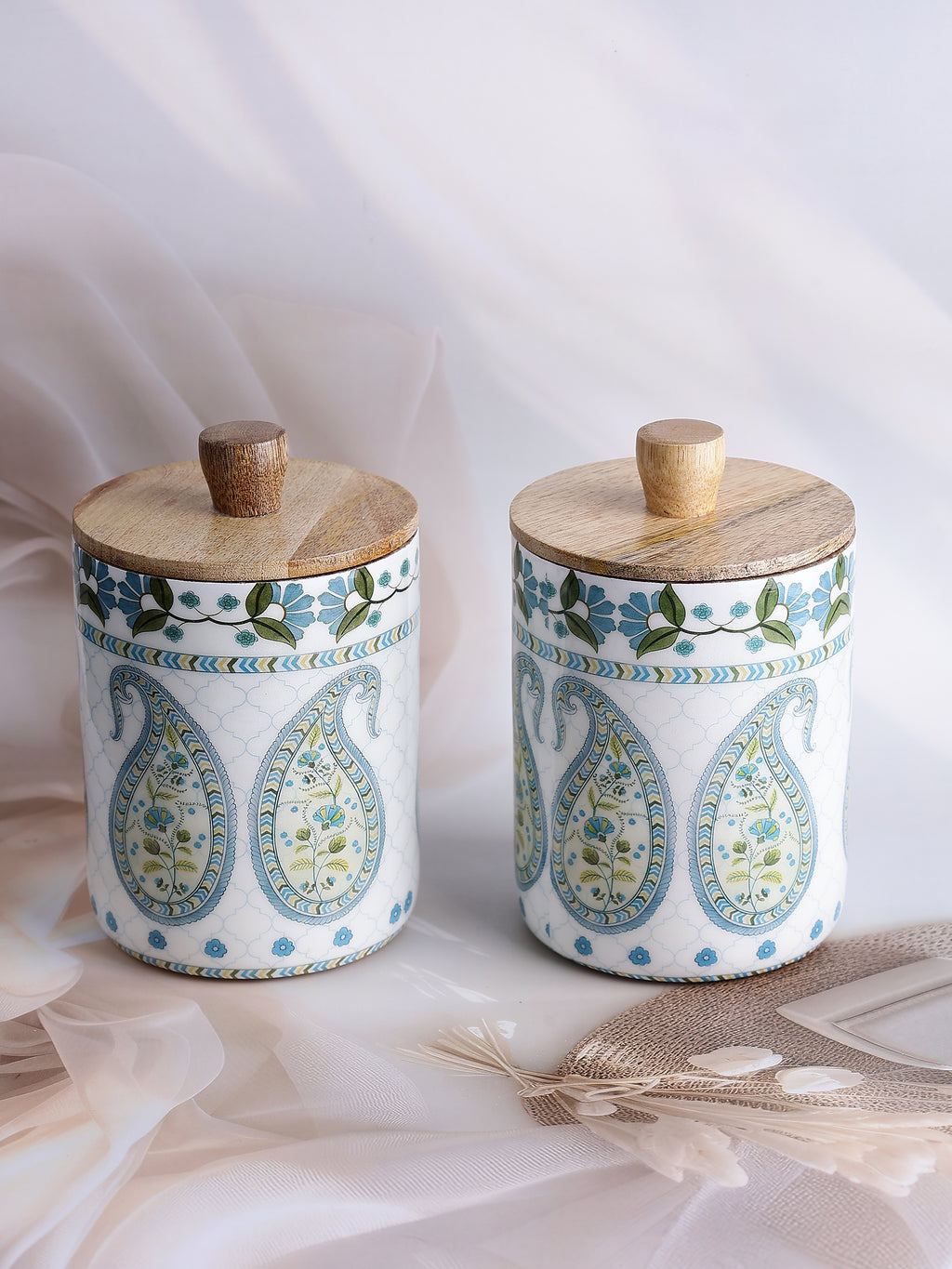 Sea Breeze Wooden Jars