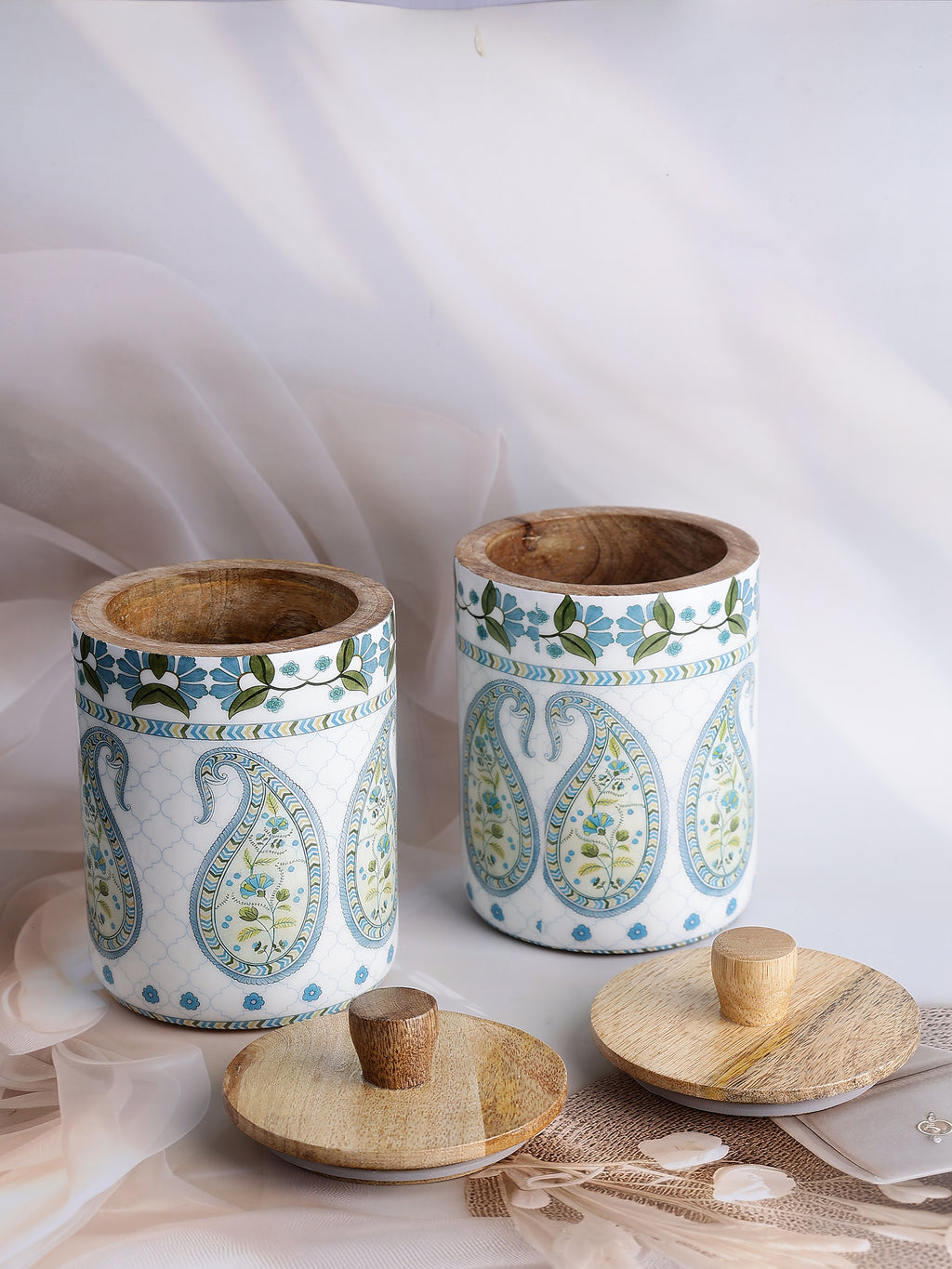 Sea Breeze Wooden Jars