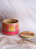 Haveli Hues Wooden Jar