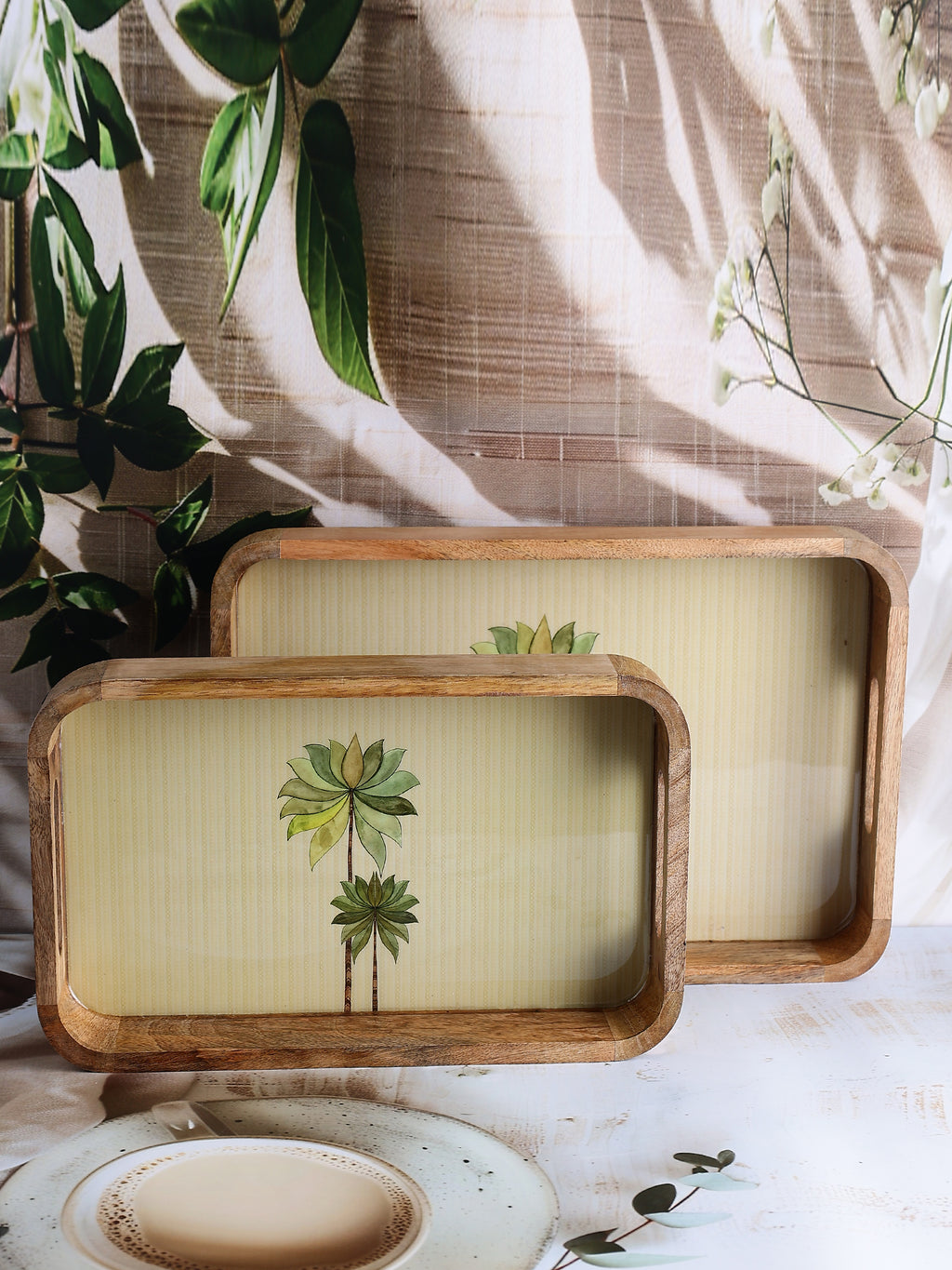 Eden Bloom Wooden Tray