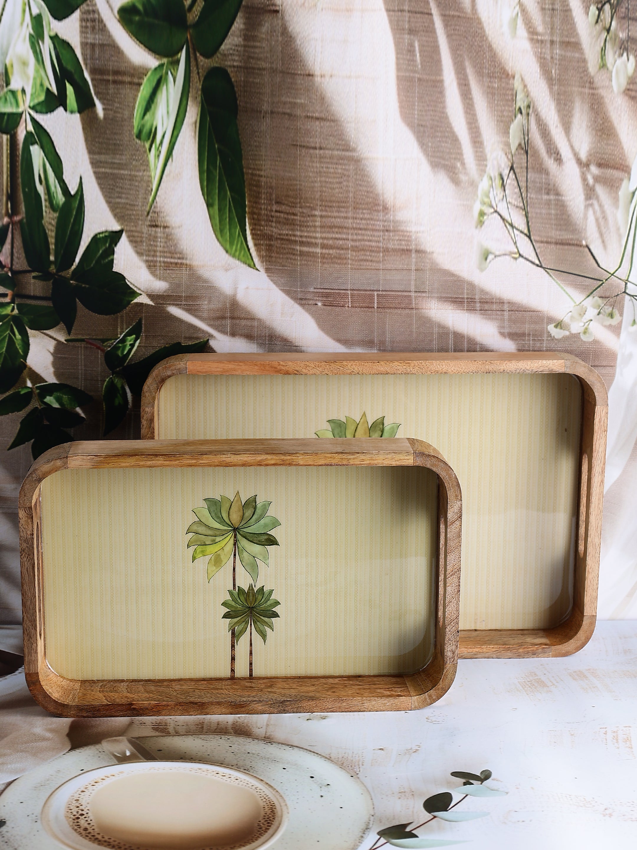 Eden Bloom Wooden Tray