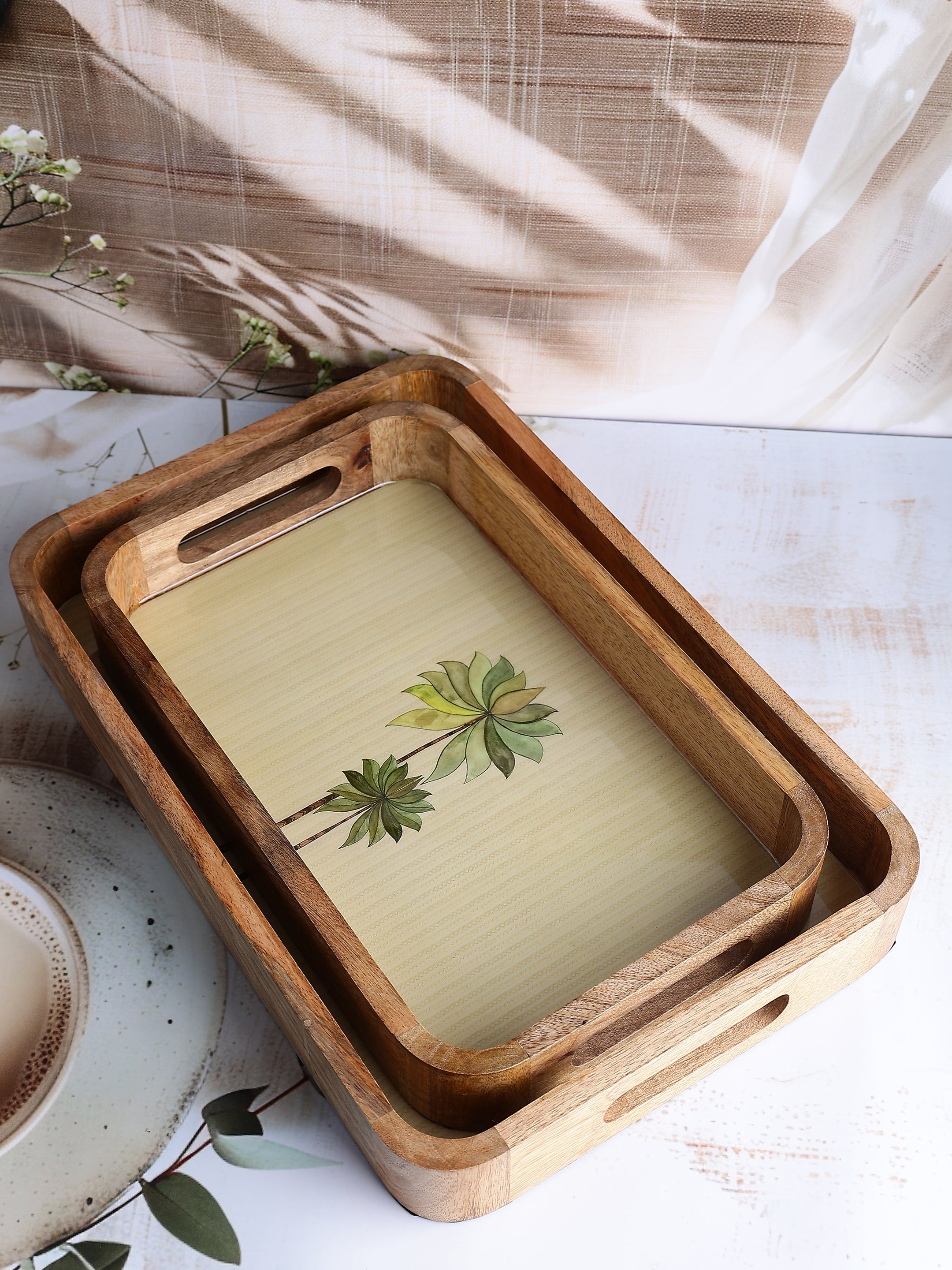 Eden Bloom Wooden Tray