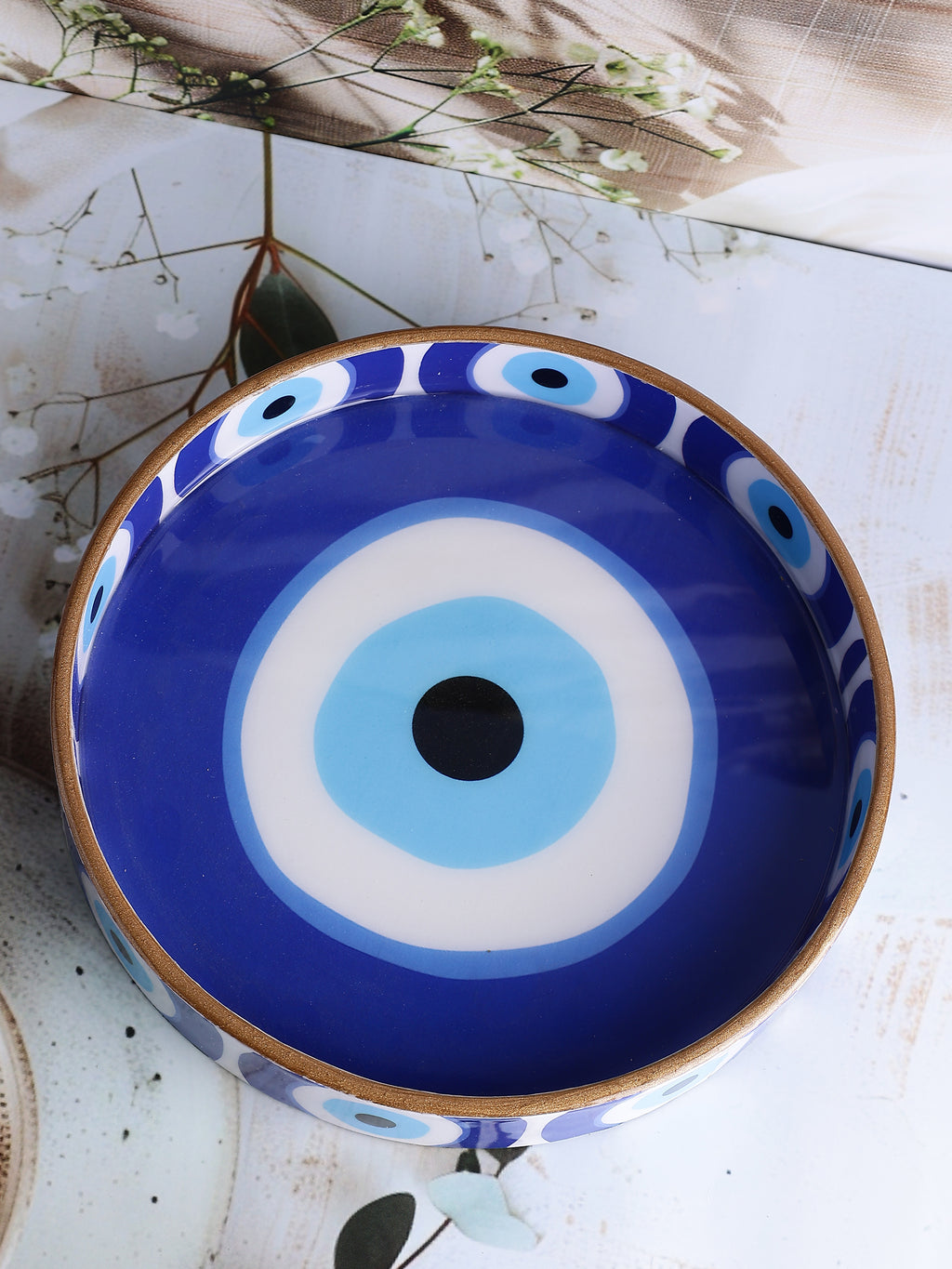 Santorini Blue Wooden Tray