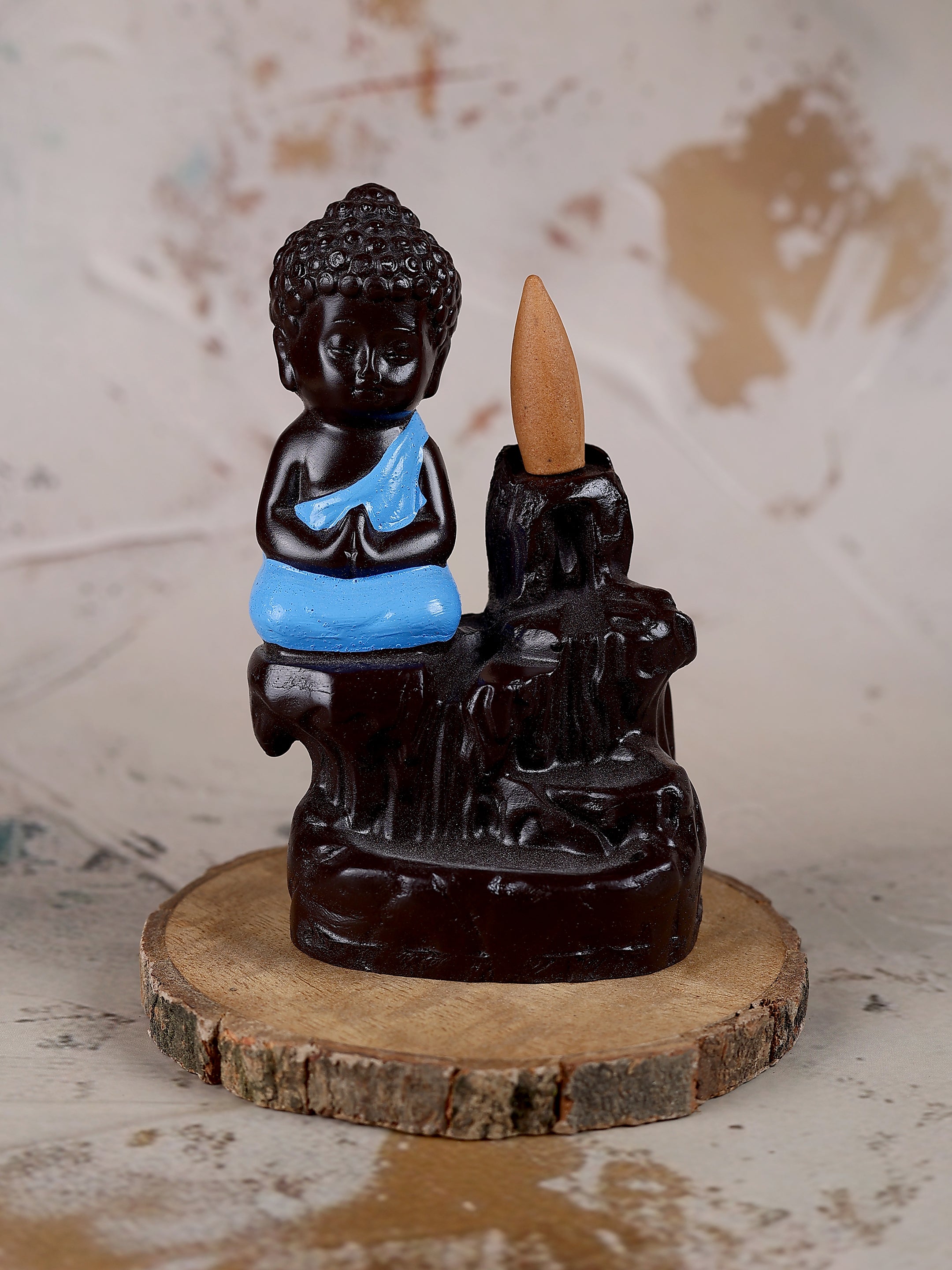 Meditating Monk Buddha Smoke Fountain