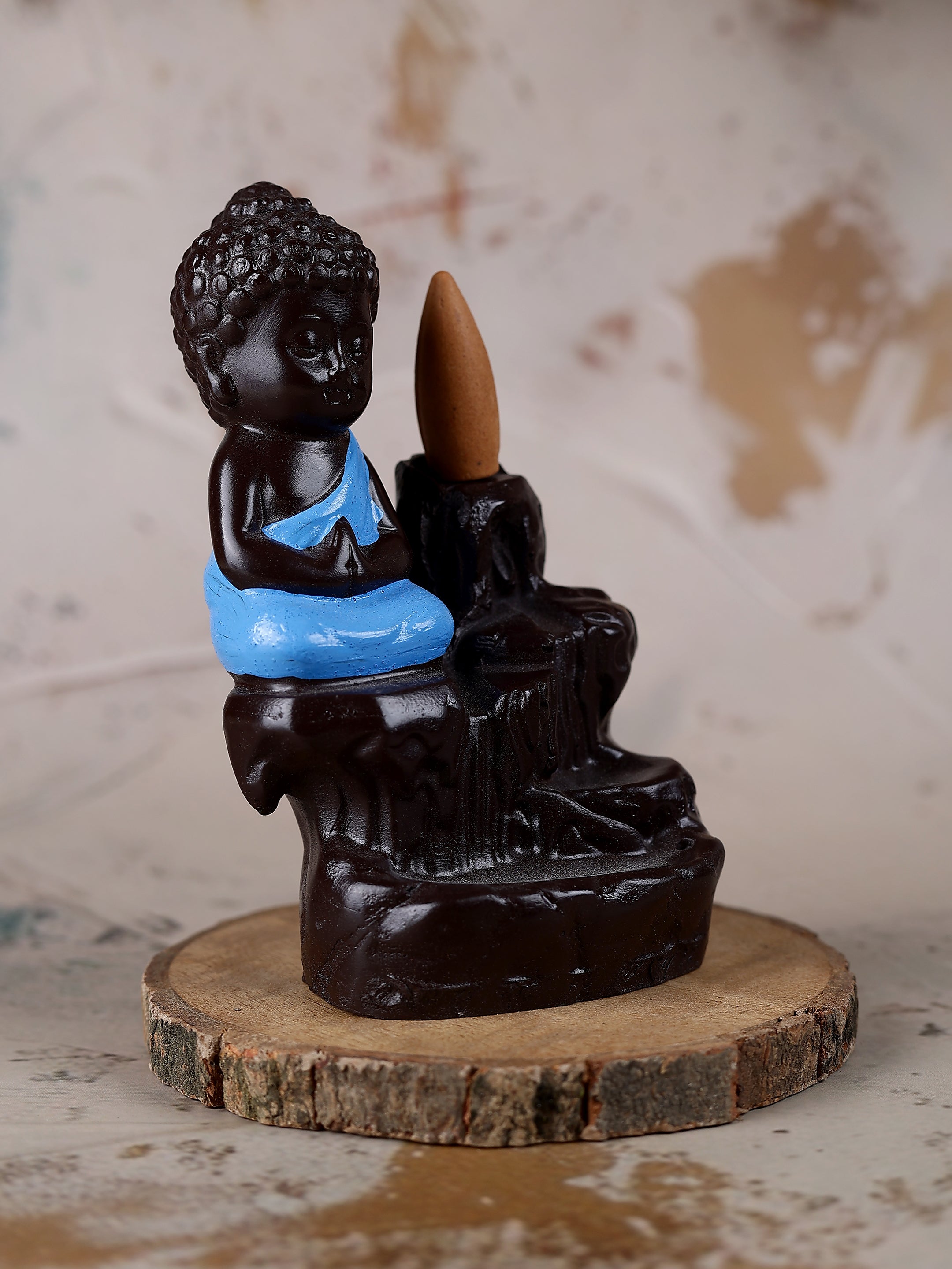Meditating Monk Buddha Smoke Fountain