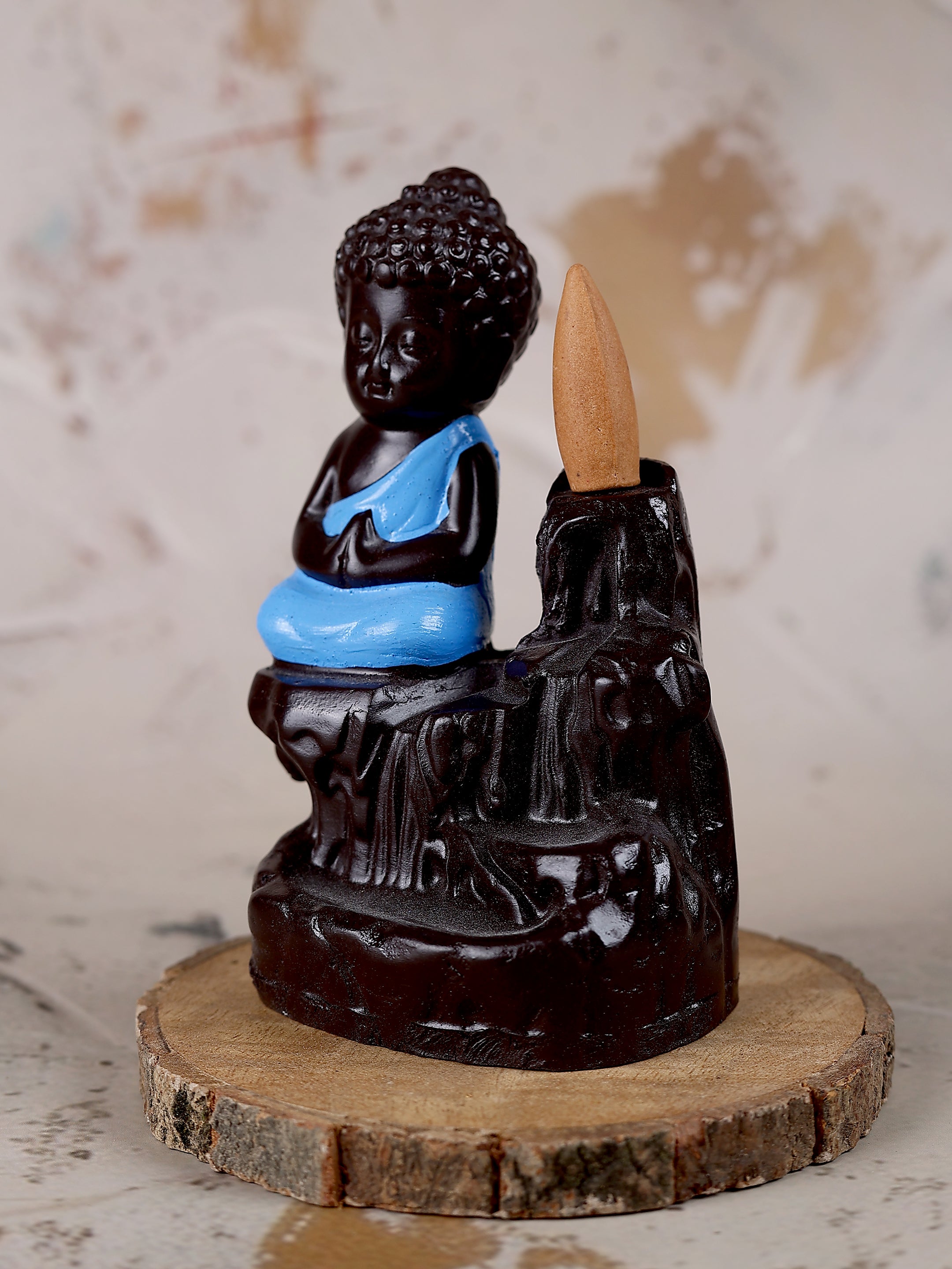 Meditating Monk Buddha Smoke Fountain