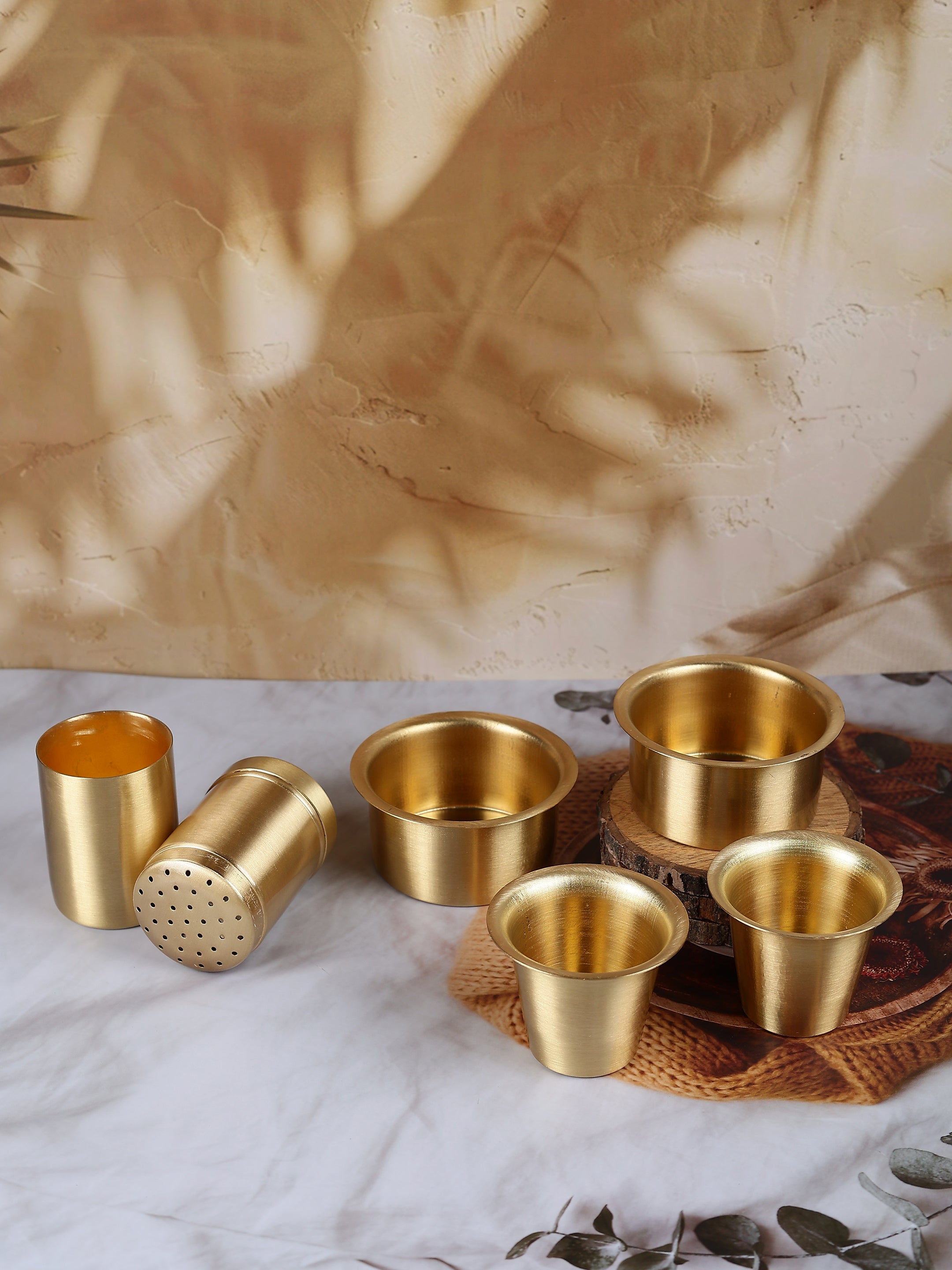 Brass Filter Coffee Set
