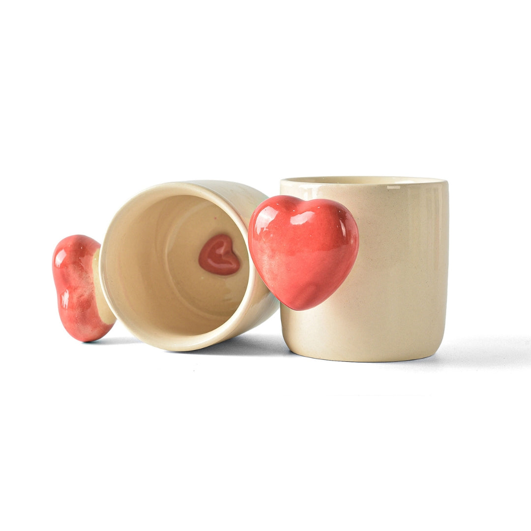 Cream with Red Handle