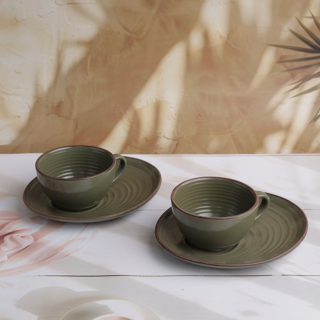 Olive Halo Cup Saucer Set