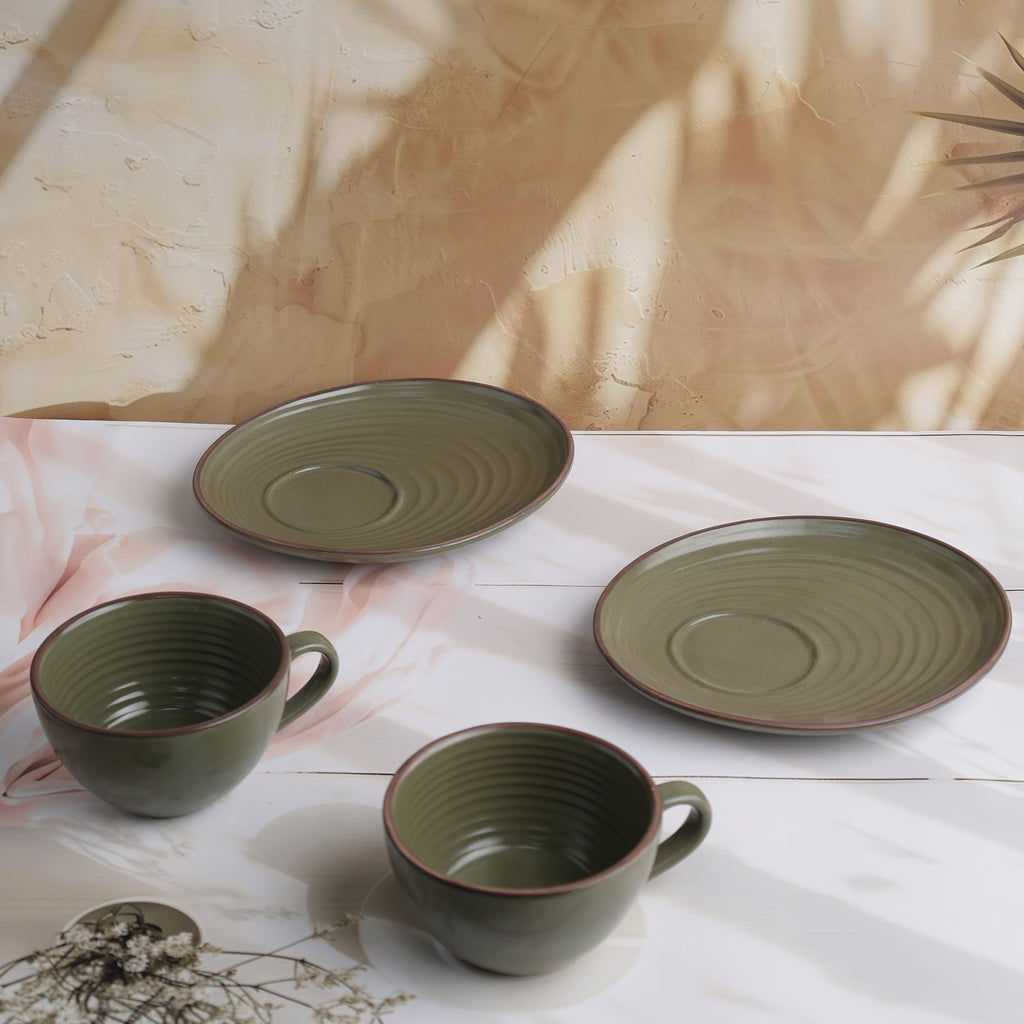 Olive Halo Cup Saucer Set