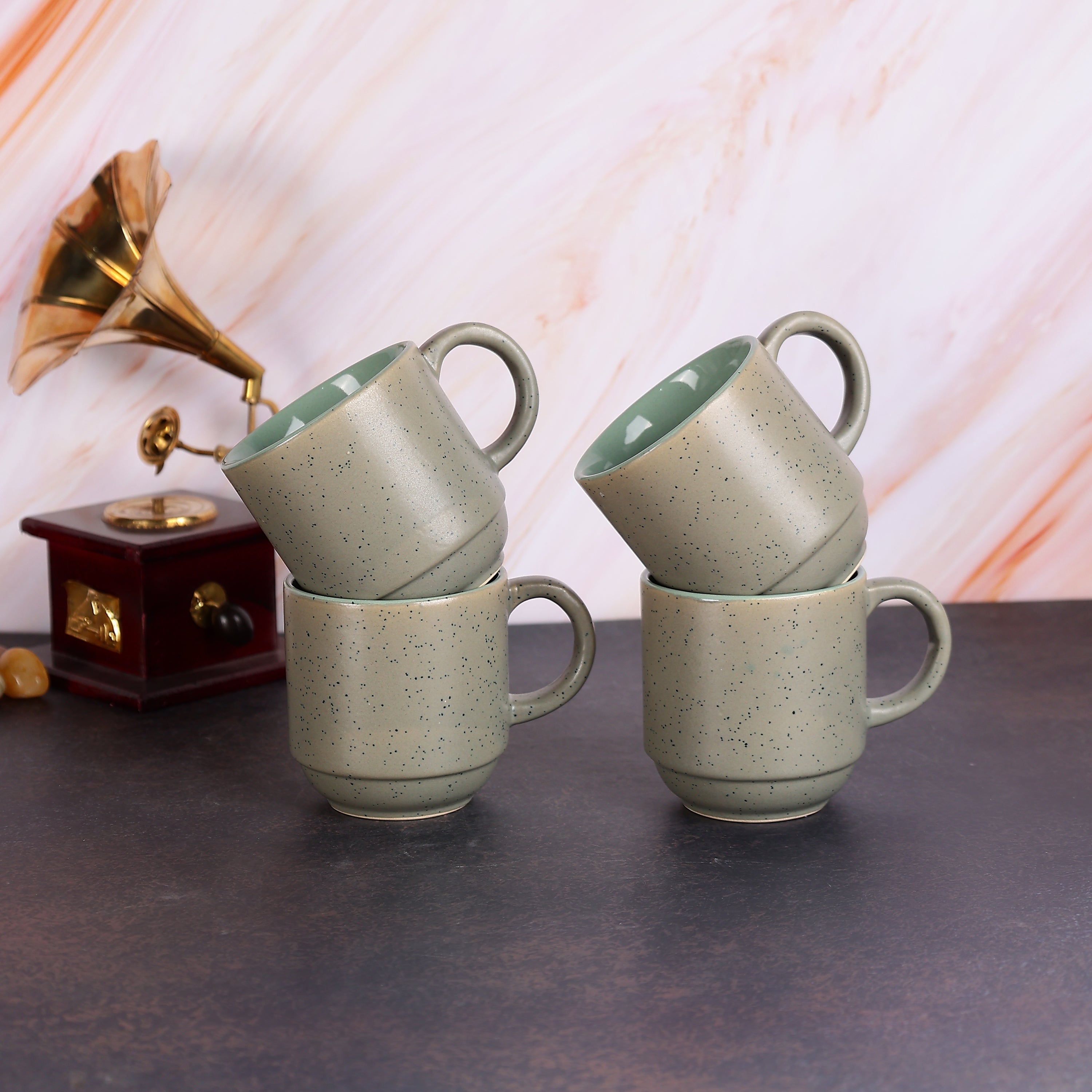 Rustic Earth Mugs- Set of 4