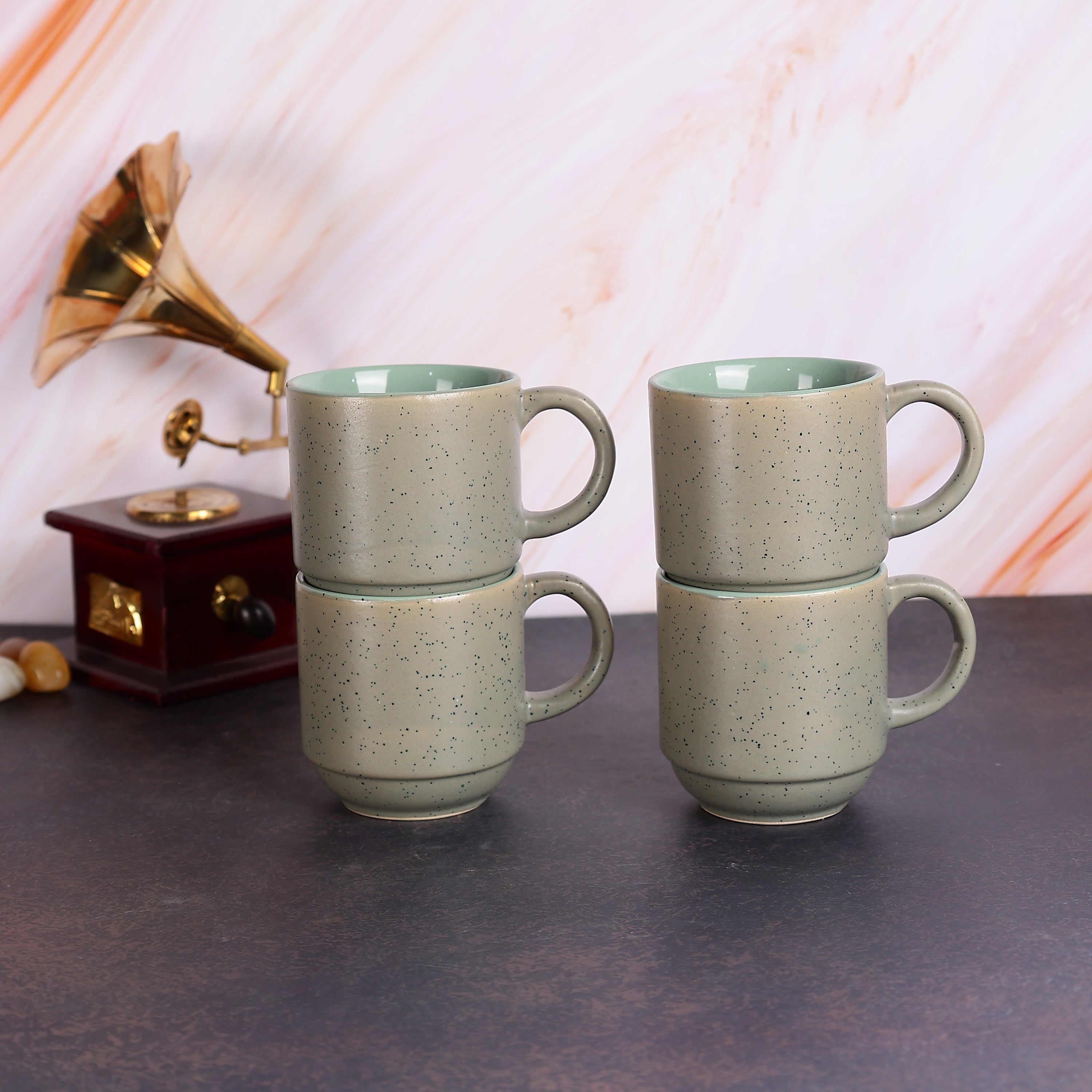 Rustic Earth Mugs- Set of 4