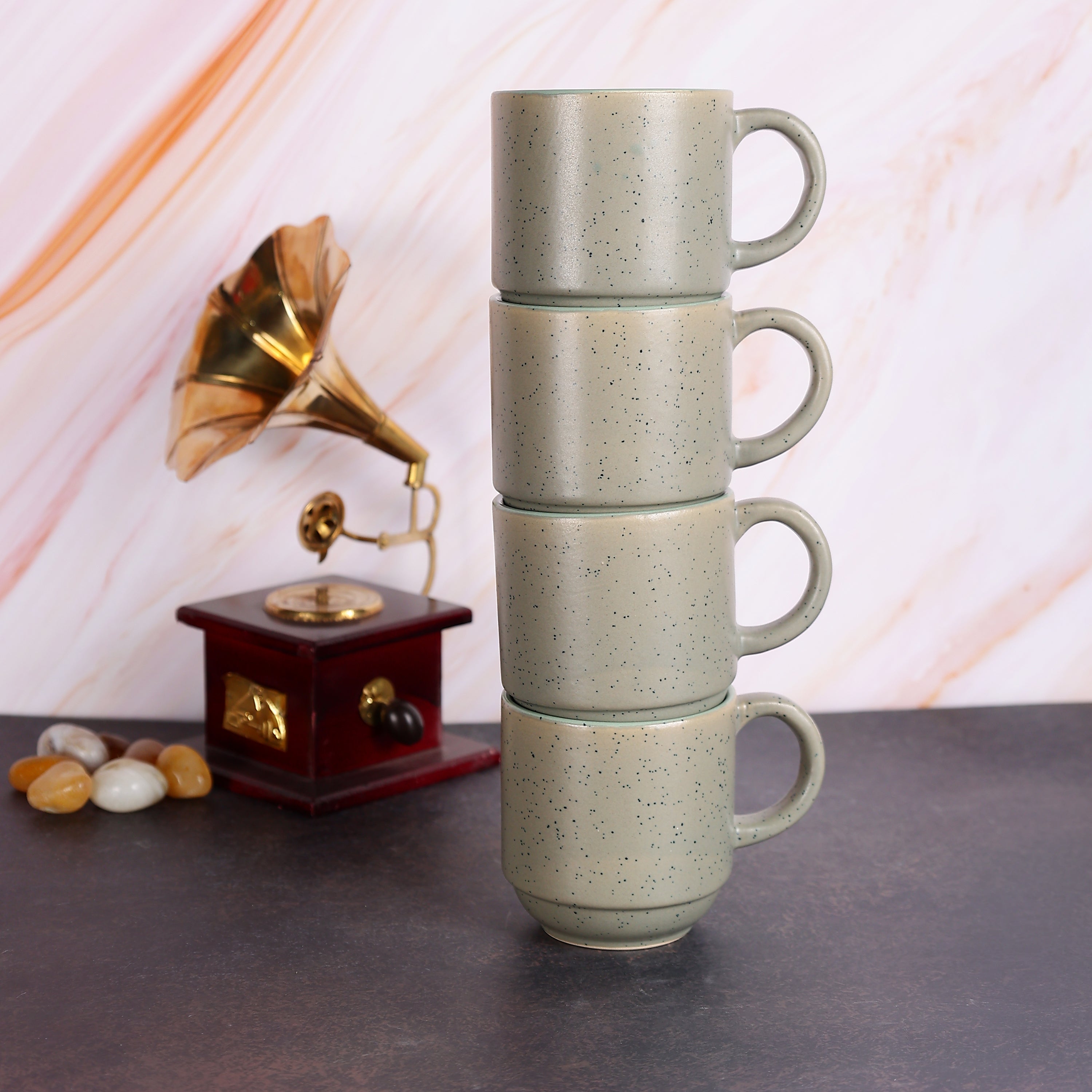 Rustic Earth Mugs- Set of 4