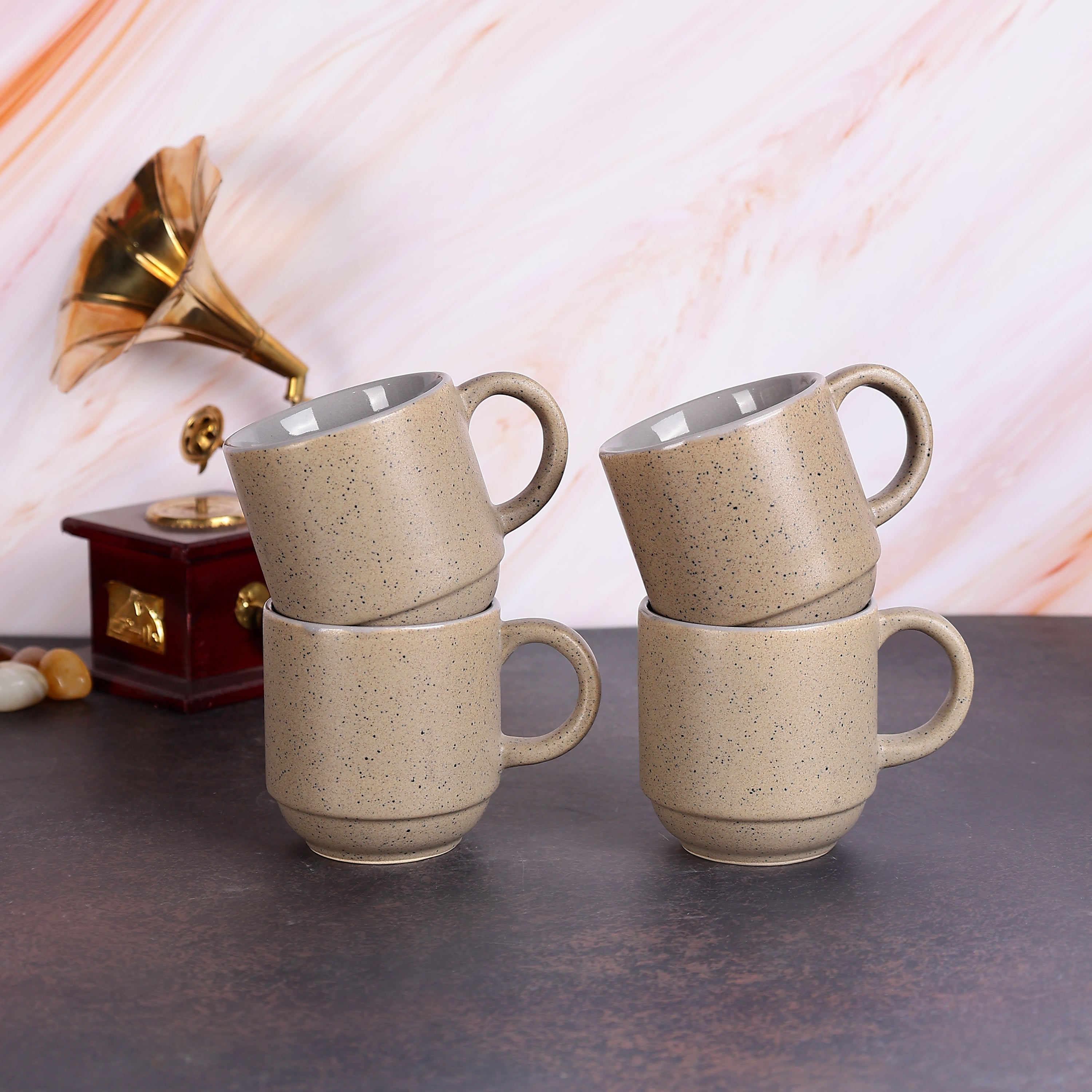 Rustic Earth Mugs- Set of 4