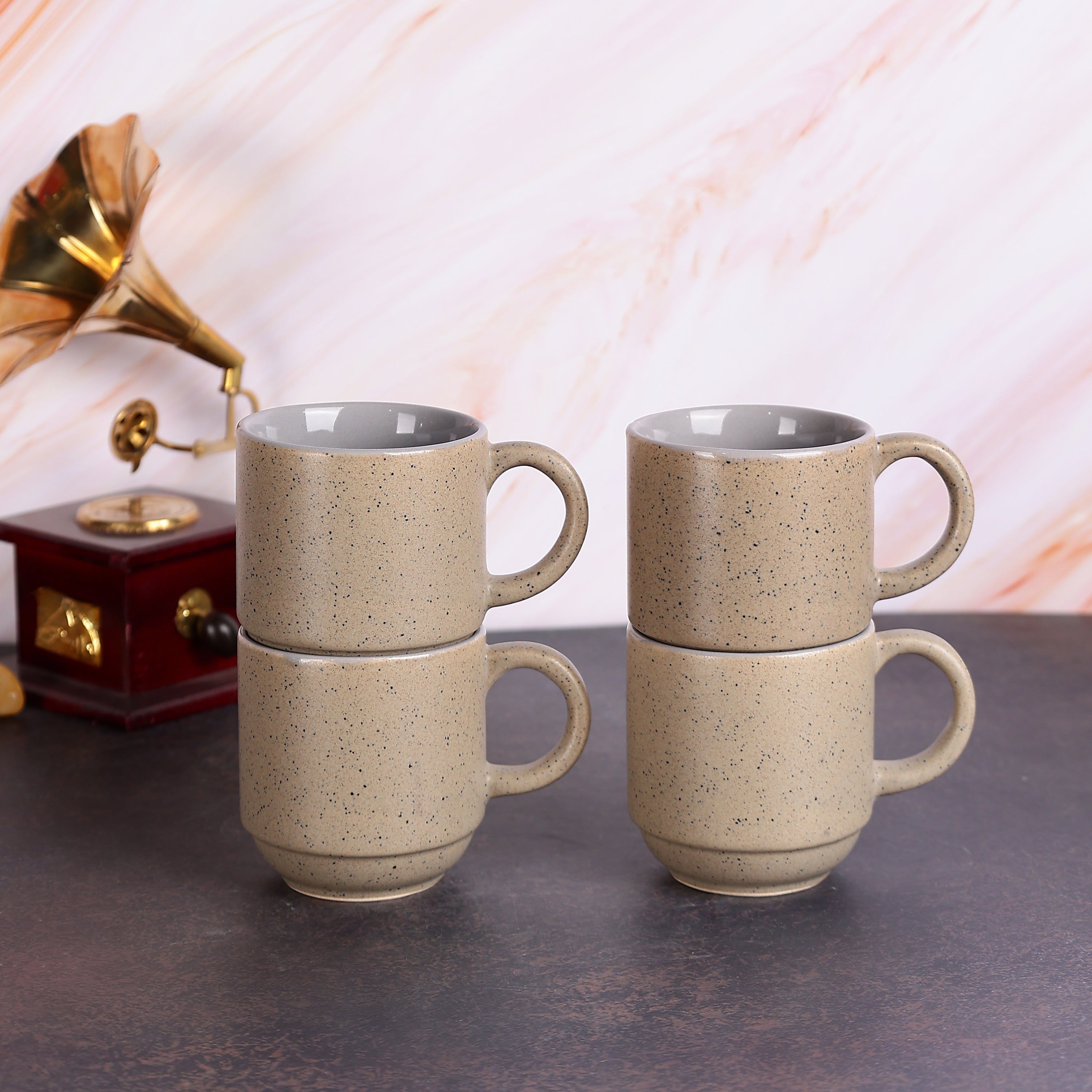 Rustic Earth Mugs- Set of 4