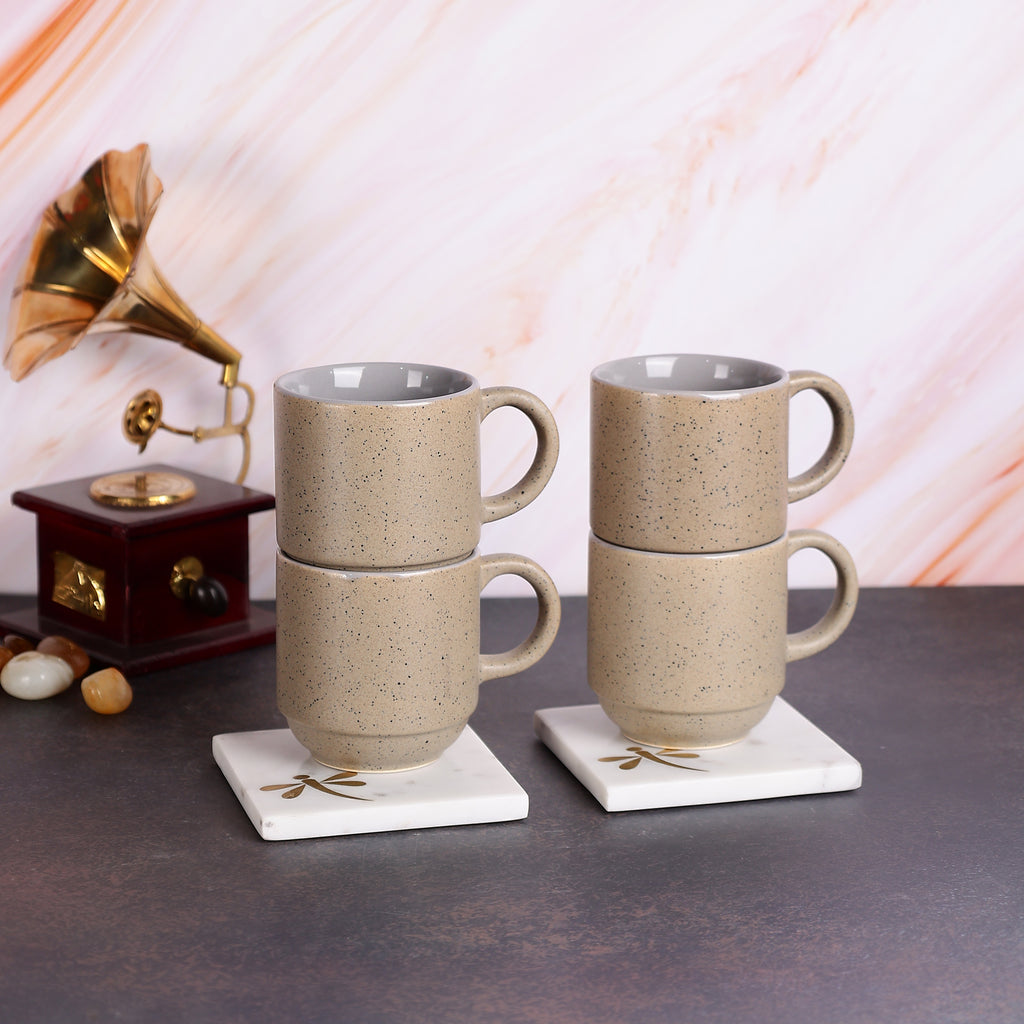 Rustic Earth Mugs- Set of 4