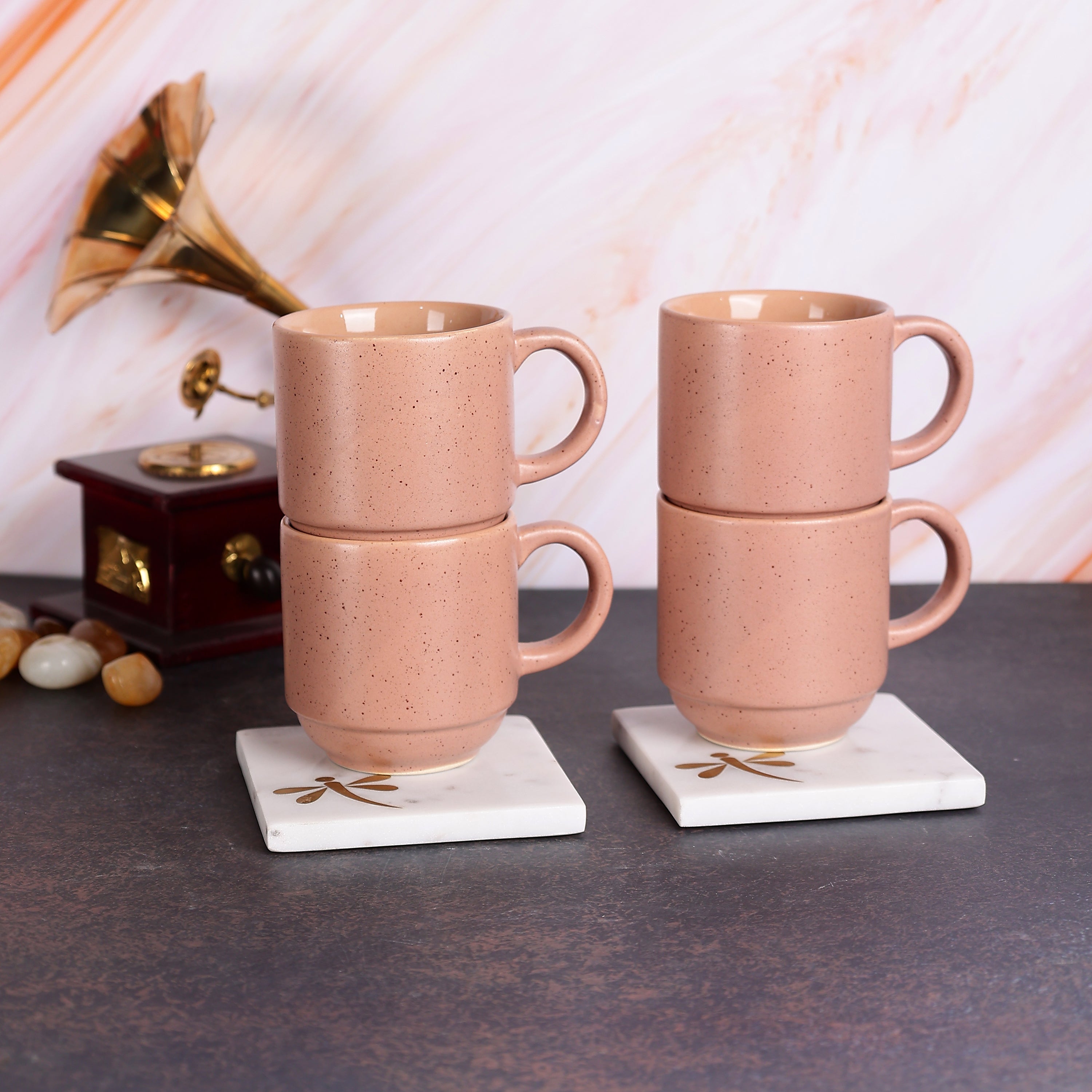 Rustic Earth Mugs- Set of 4