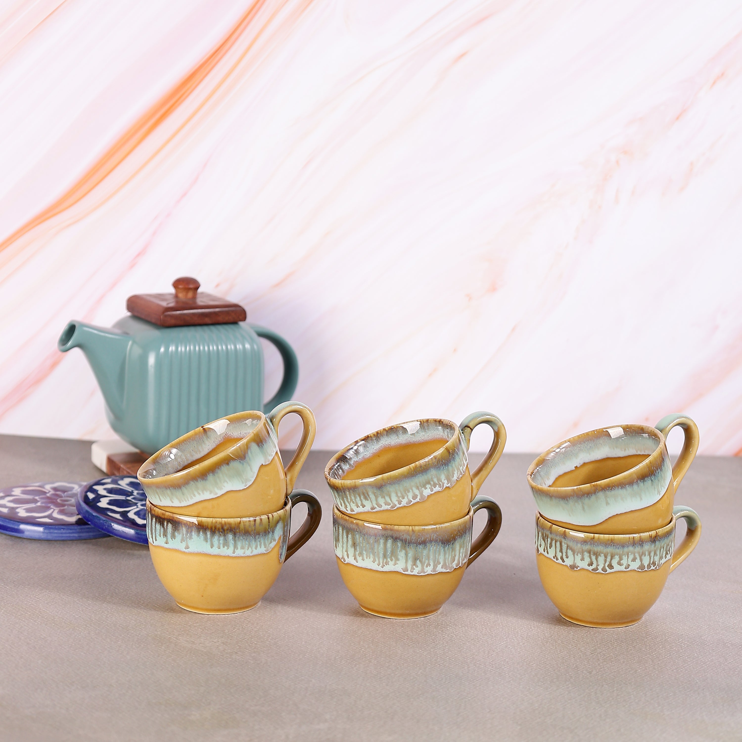 Honeydew Tea Cups- Set of 6