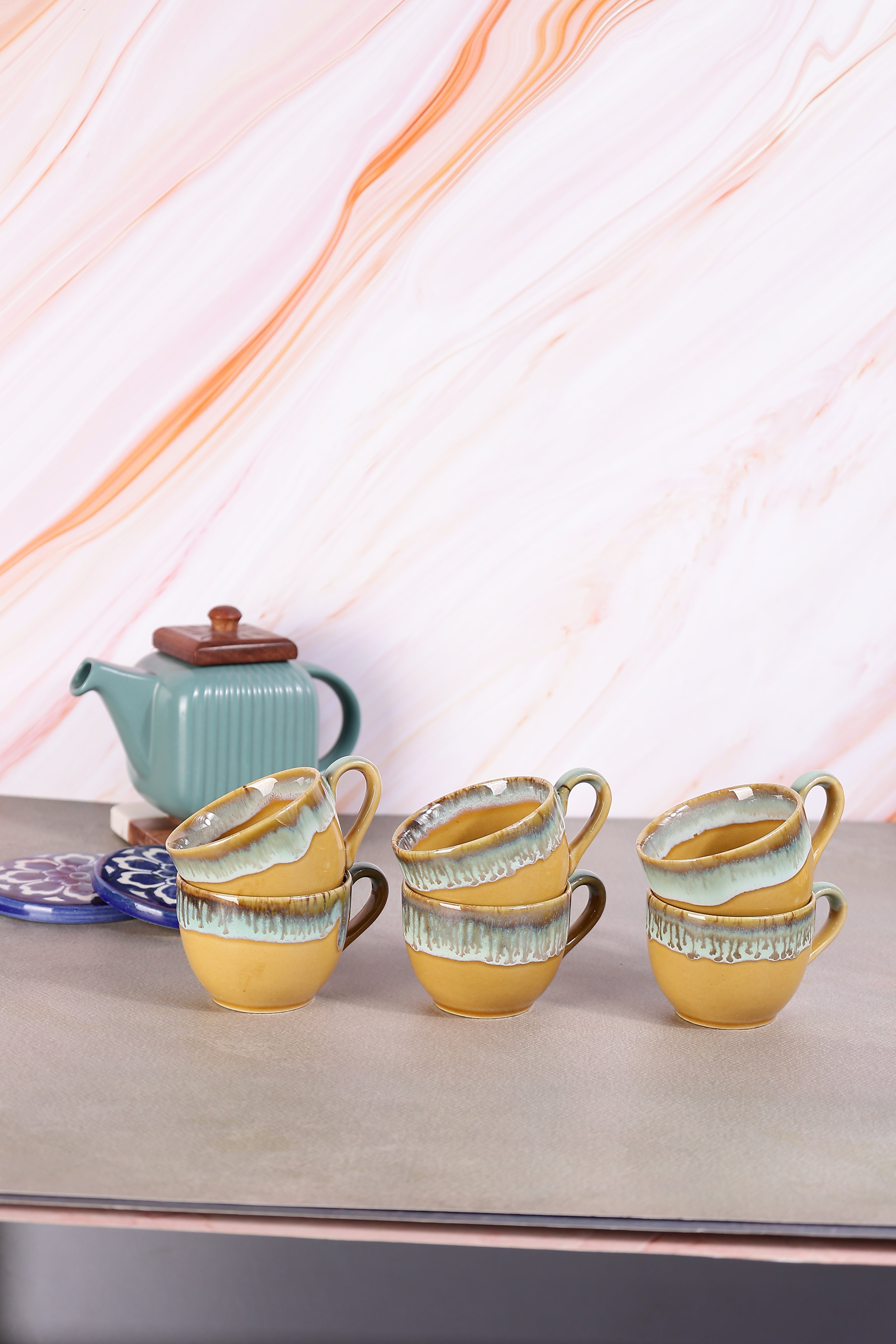 Honeydew Tea Cups- Set of 6