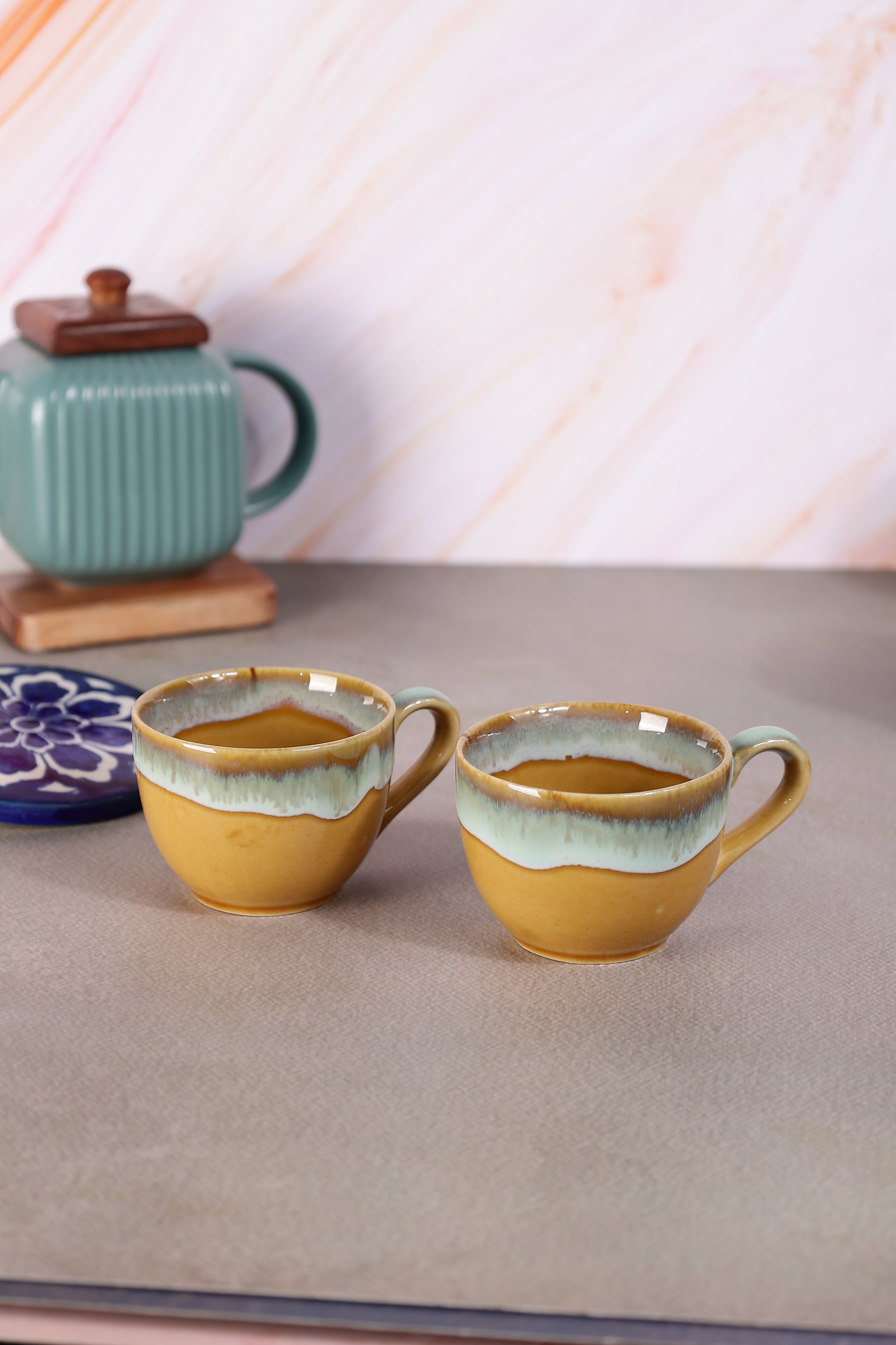Honeydew Tea Cups- Set of 6