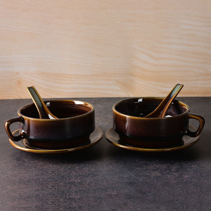 Rustic Ember Soup Bowls- Set of 2