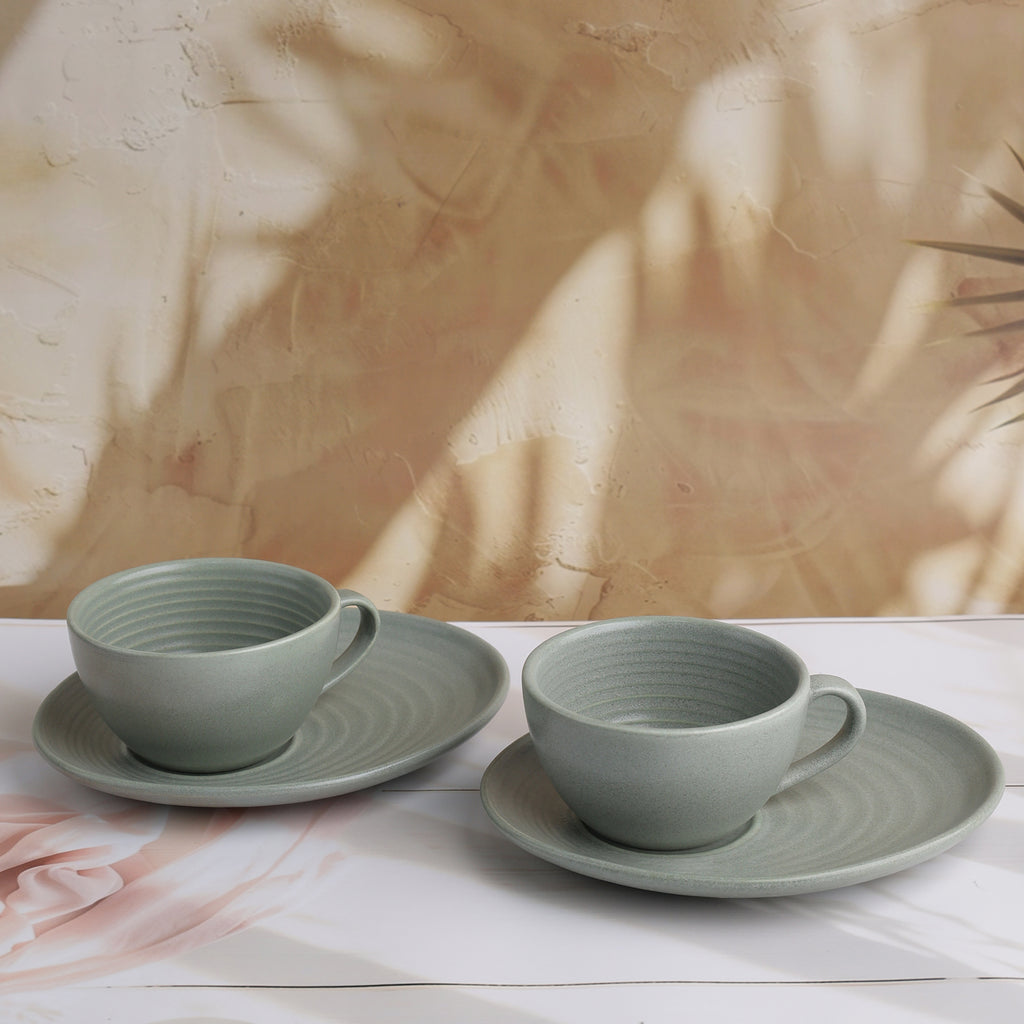 Sage Halo Cup Saucer Set