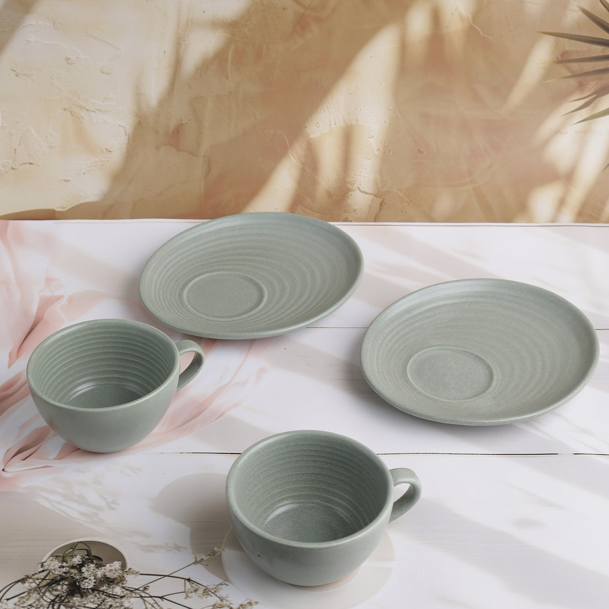 Sage Halo Cup Saucer Set