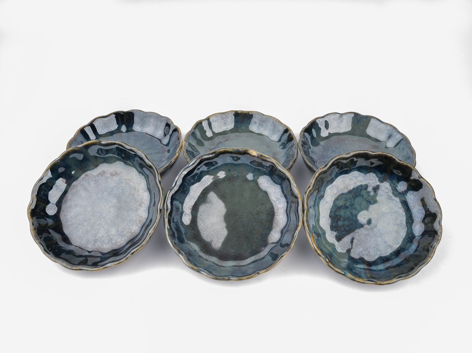 Ocean Crest Snack Plate- set of 6