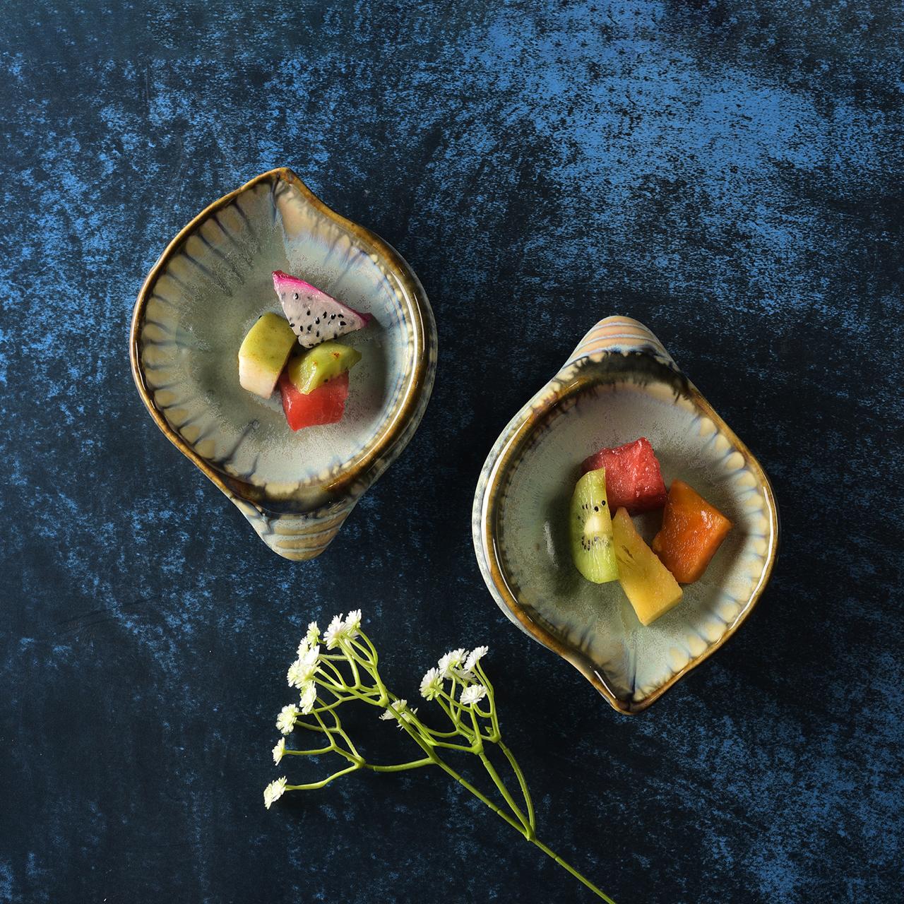 Obsidian Shell Dips-Set of 2