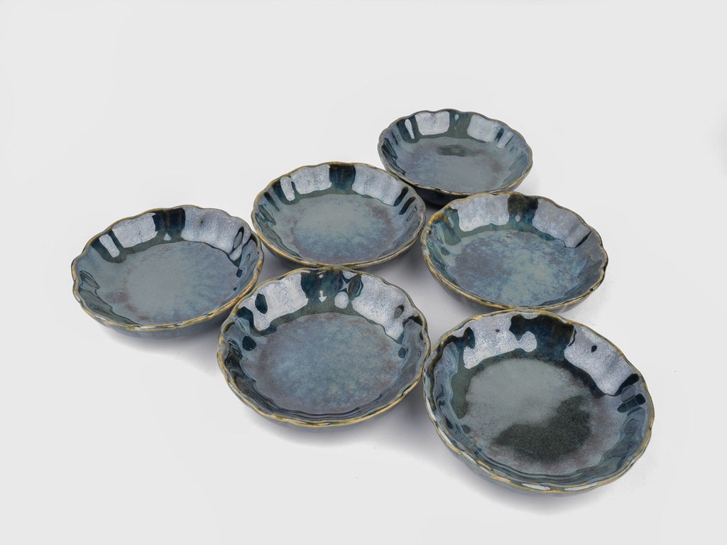 Ocean Crest Snack Plate- set of 6