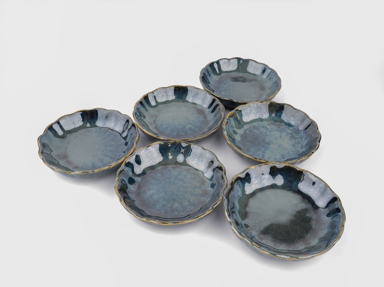 Ocean Crest Snack Plate- set of 6