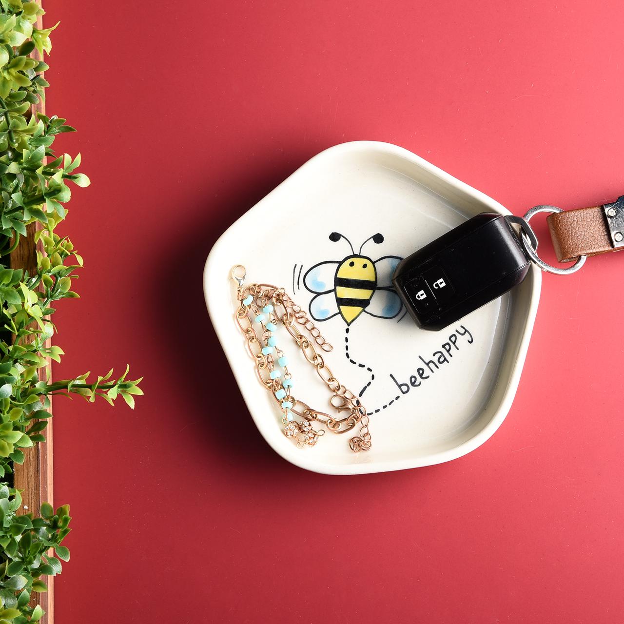 Bee Happy Trinket Plate
