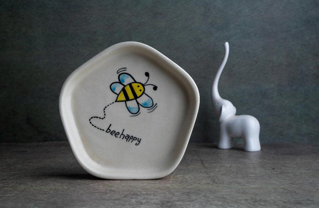 Bee Happy Trinket Plate