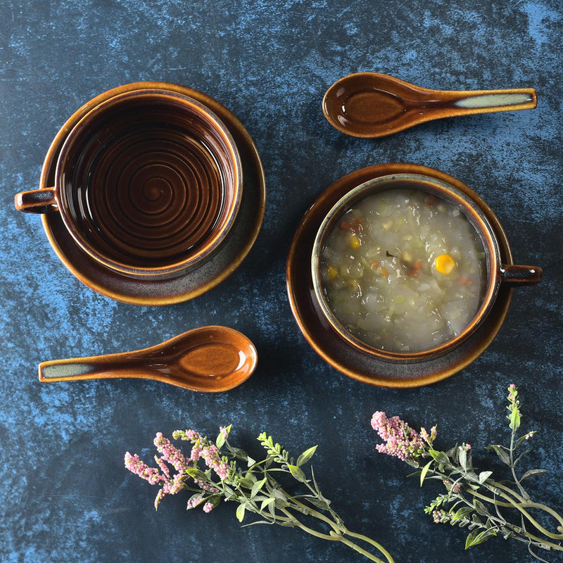 Rustic Ember Soup Bowls- Set of 2